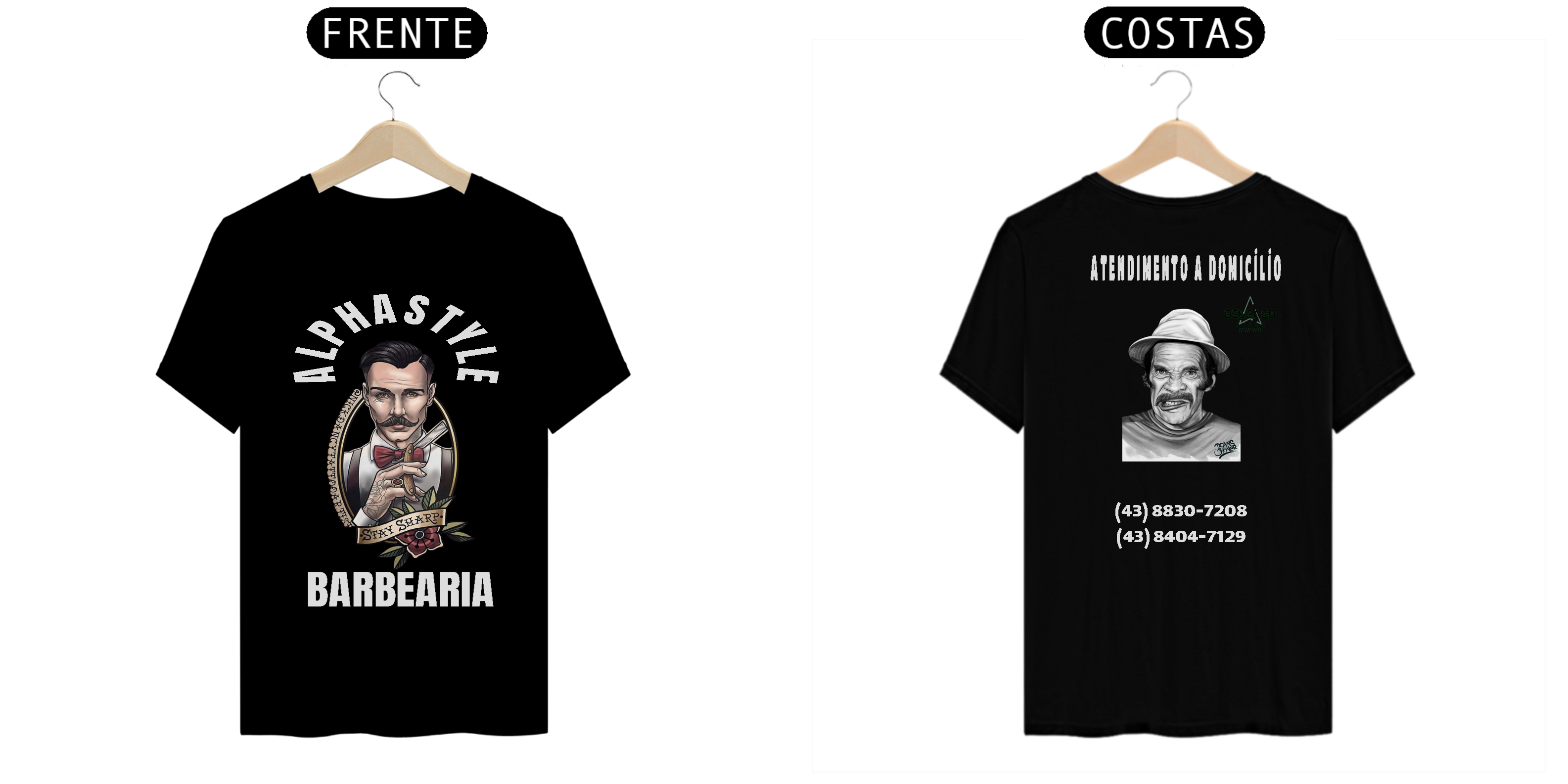 Nome do produto: CAMISA PERSONALIZADA BARBEARIA ALPHASTYLE