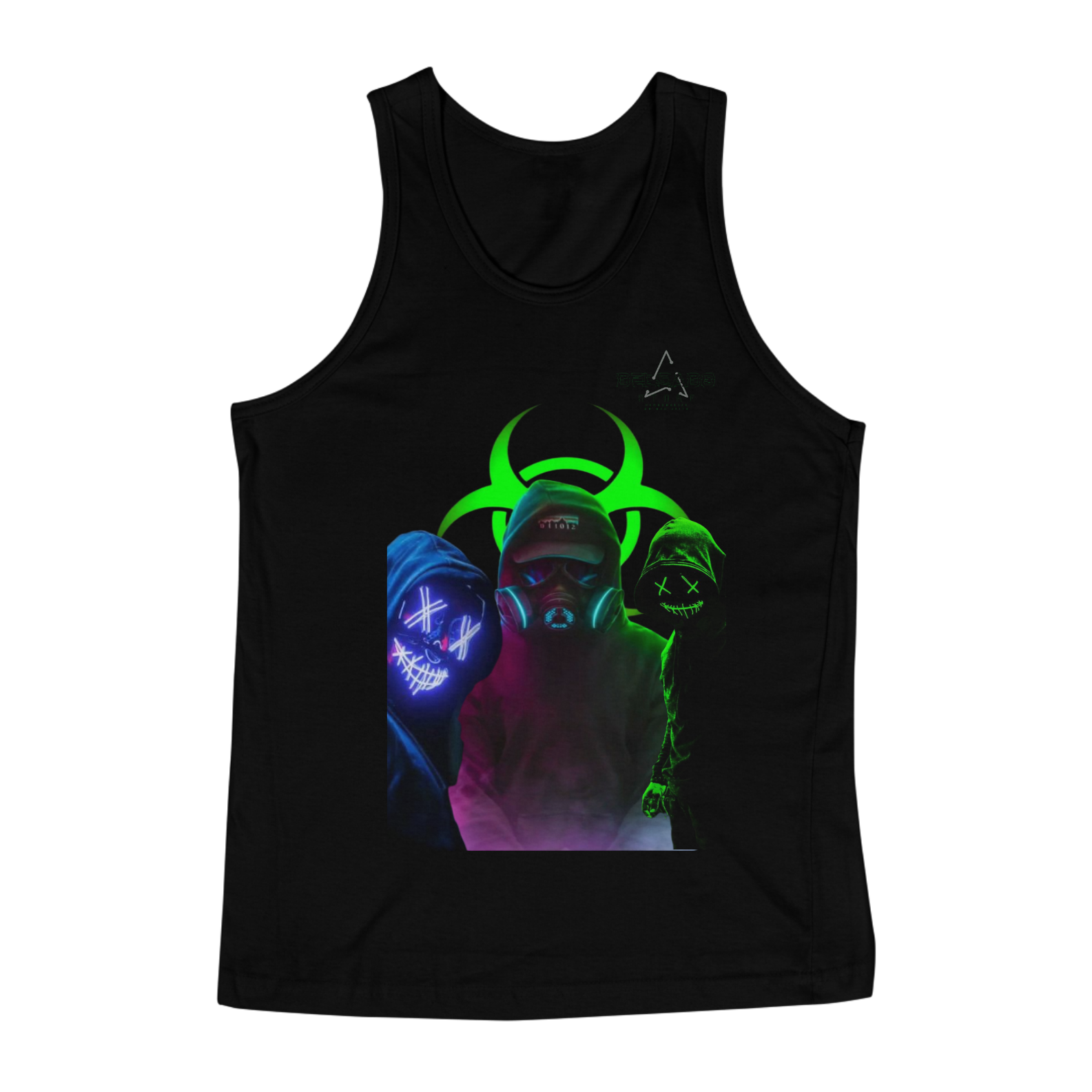 Nome do produto: REGATA MASCULINA OS MASCARADOS 