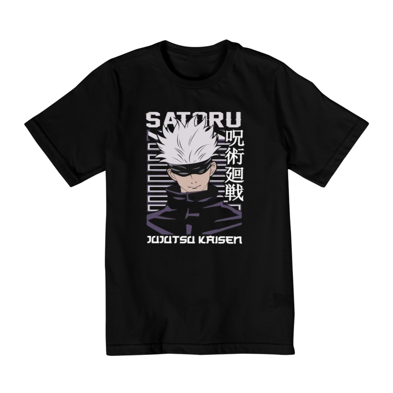Nome do produto: CAMISA INFANTIL SATORU GOJO DE JUJUTSU KAISEN (10 A 14)