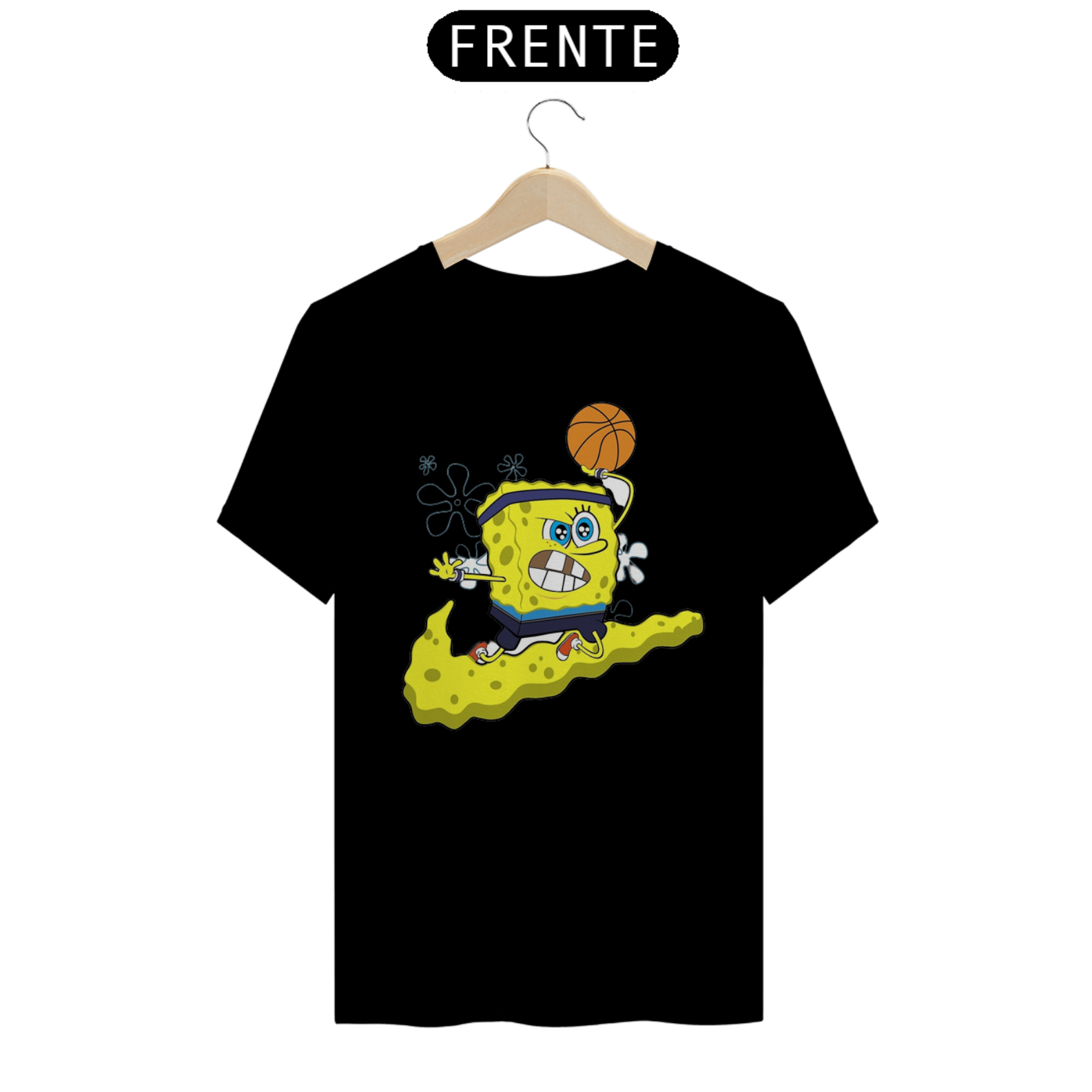 Nome do produto: Camisa Bob Esponja Basquete