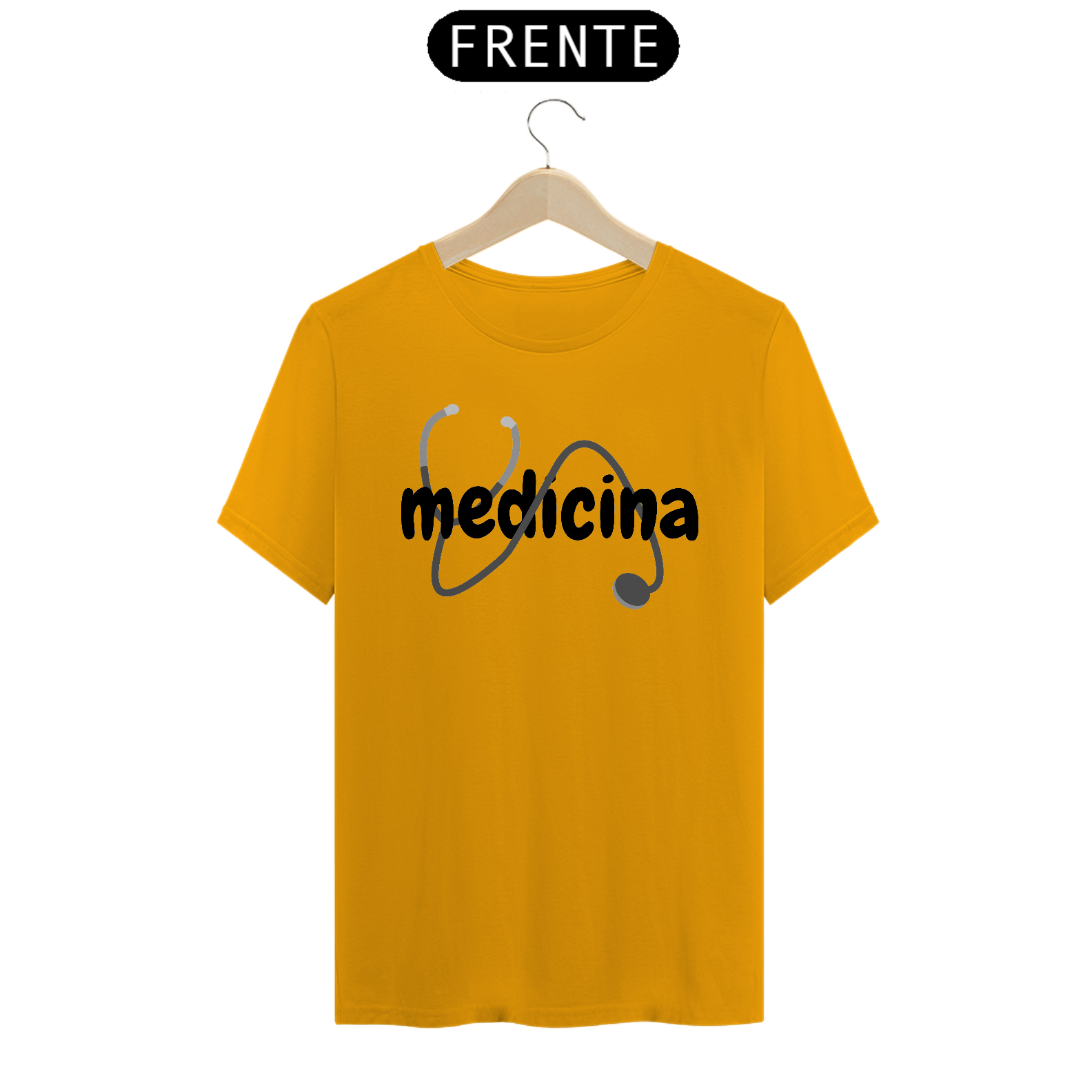 Nome do produto: Camiseta [medicina] {cores diversas} - frente - estetoscópio simples
