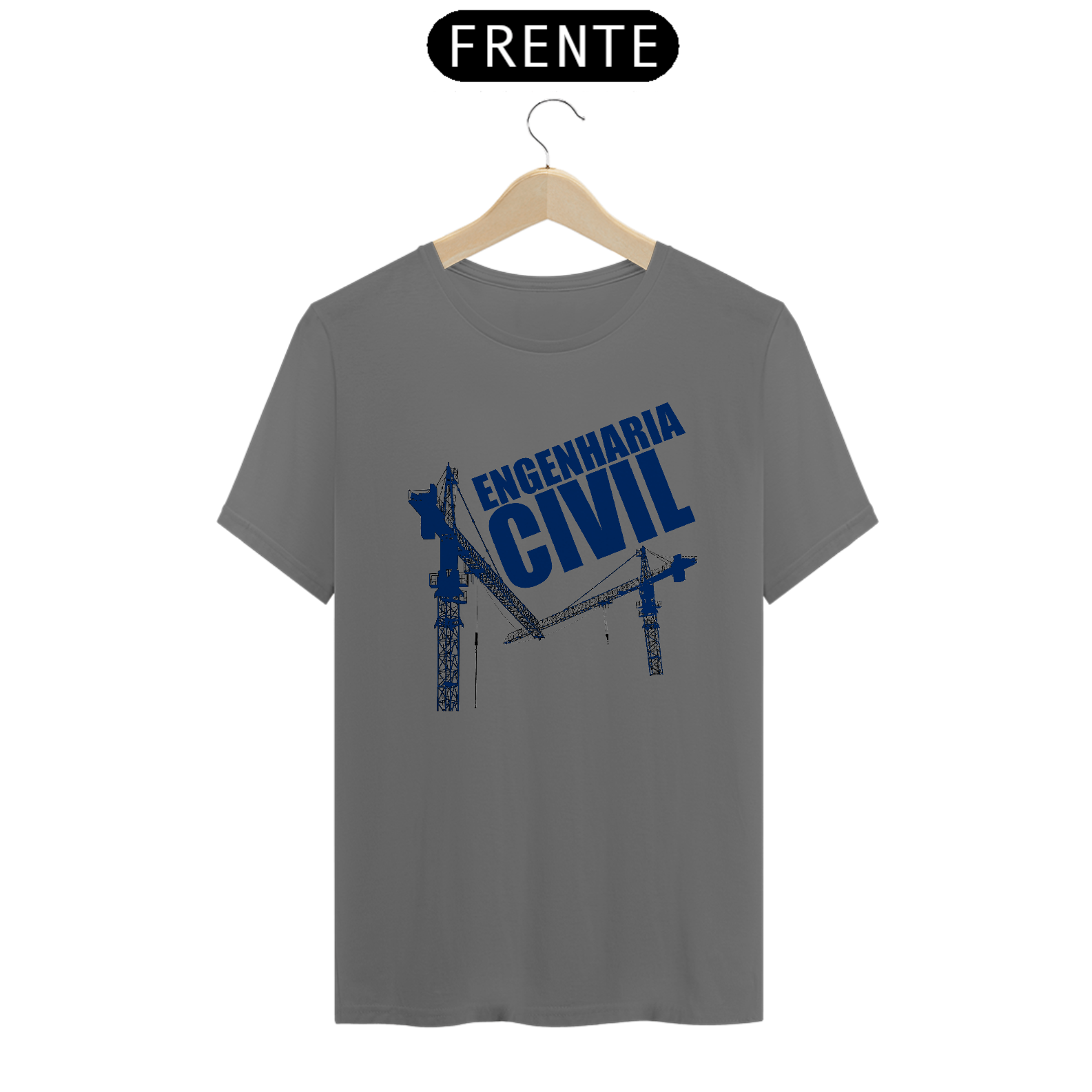 Nome do produto: Camiseta [engenharia civil] {cores pasteis} - frente - guindastes
