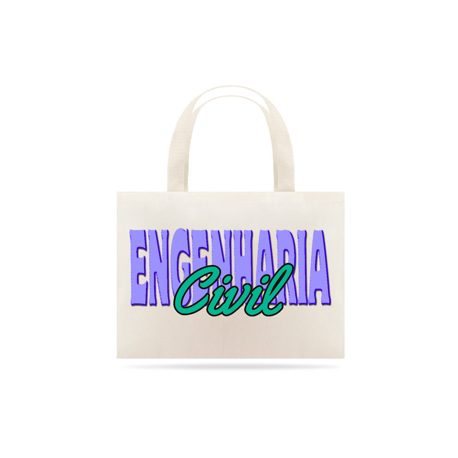 Nome do produto: Ecobag [engenharia civil] - roxo e verde