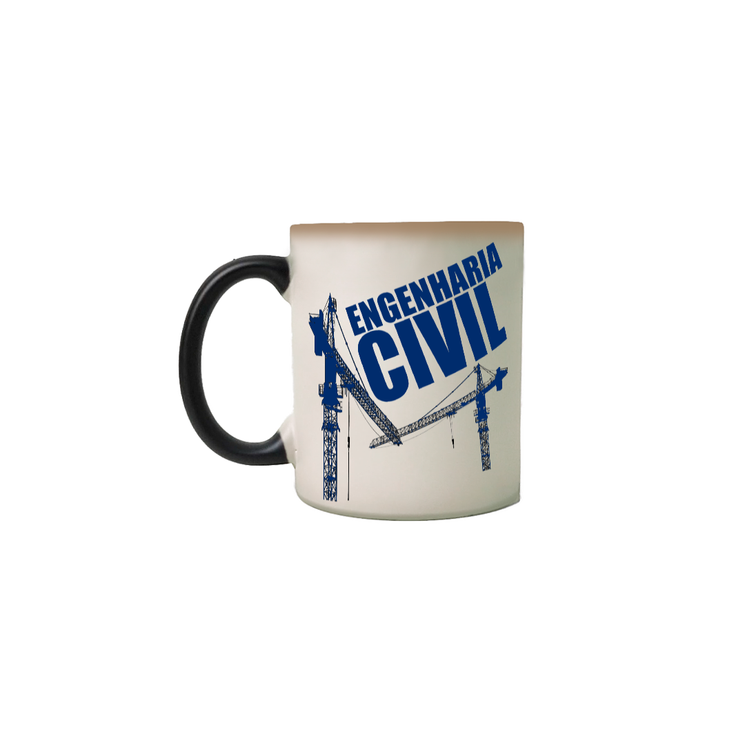 Nome do produto: Caneca mágica [engenharia civil] {branca} - guindaste