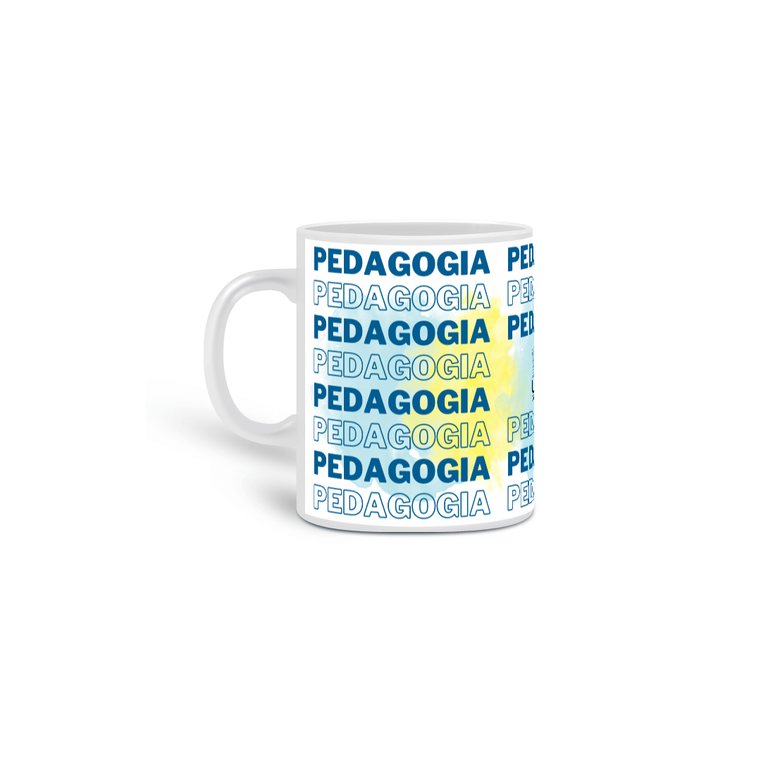 Nome do produto: Caneca simples [pedagogia] {branca} - estampado