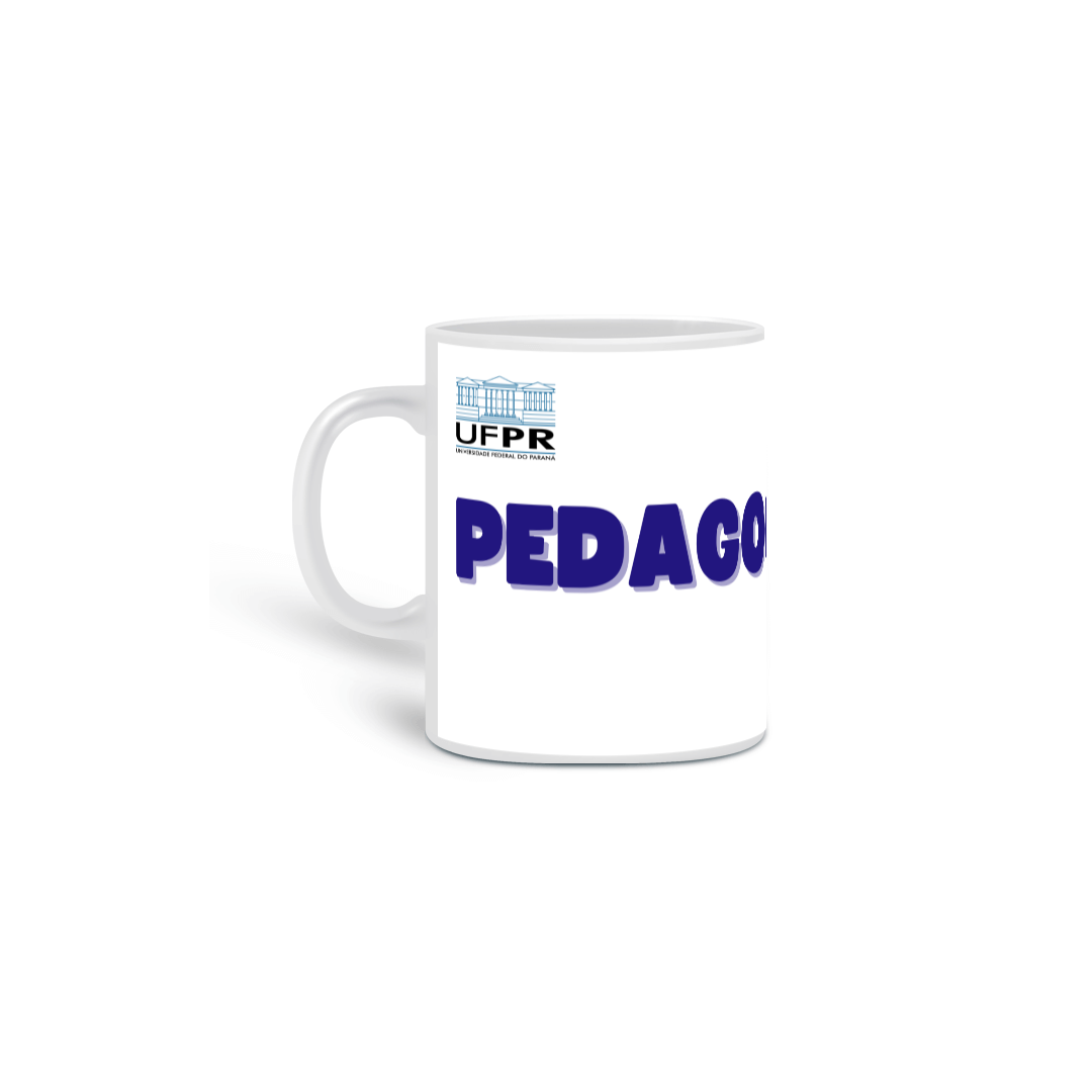 Nome do produto: Caneca simples [pedagogia] {branca} - coruja