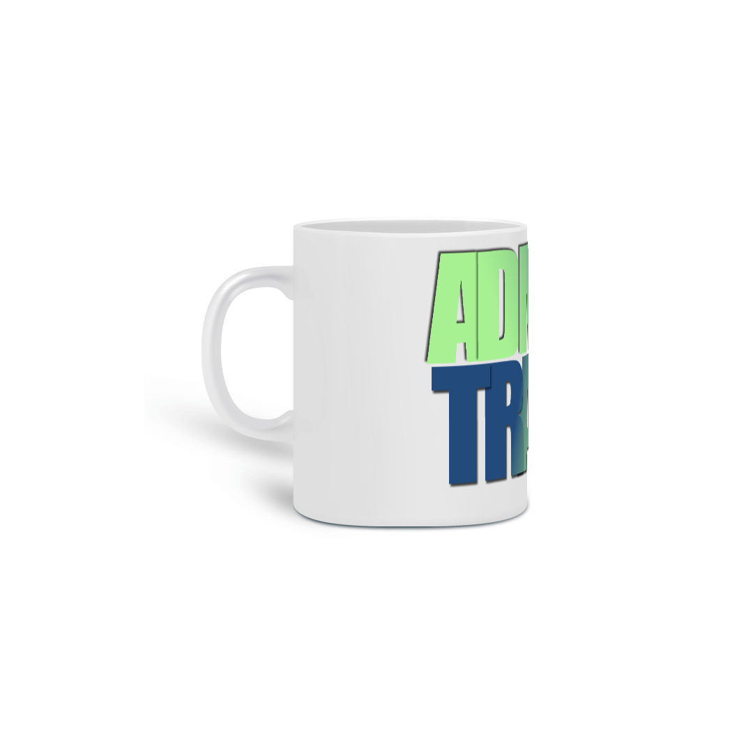 Nome do produto: Caneca simples [administração] {branca} - degradê azul e verde