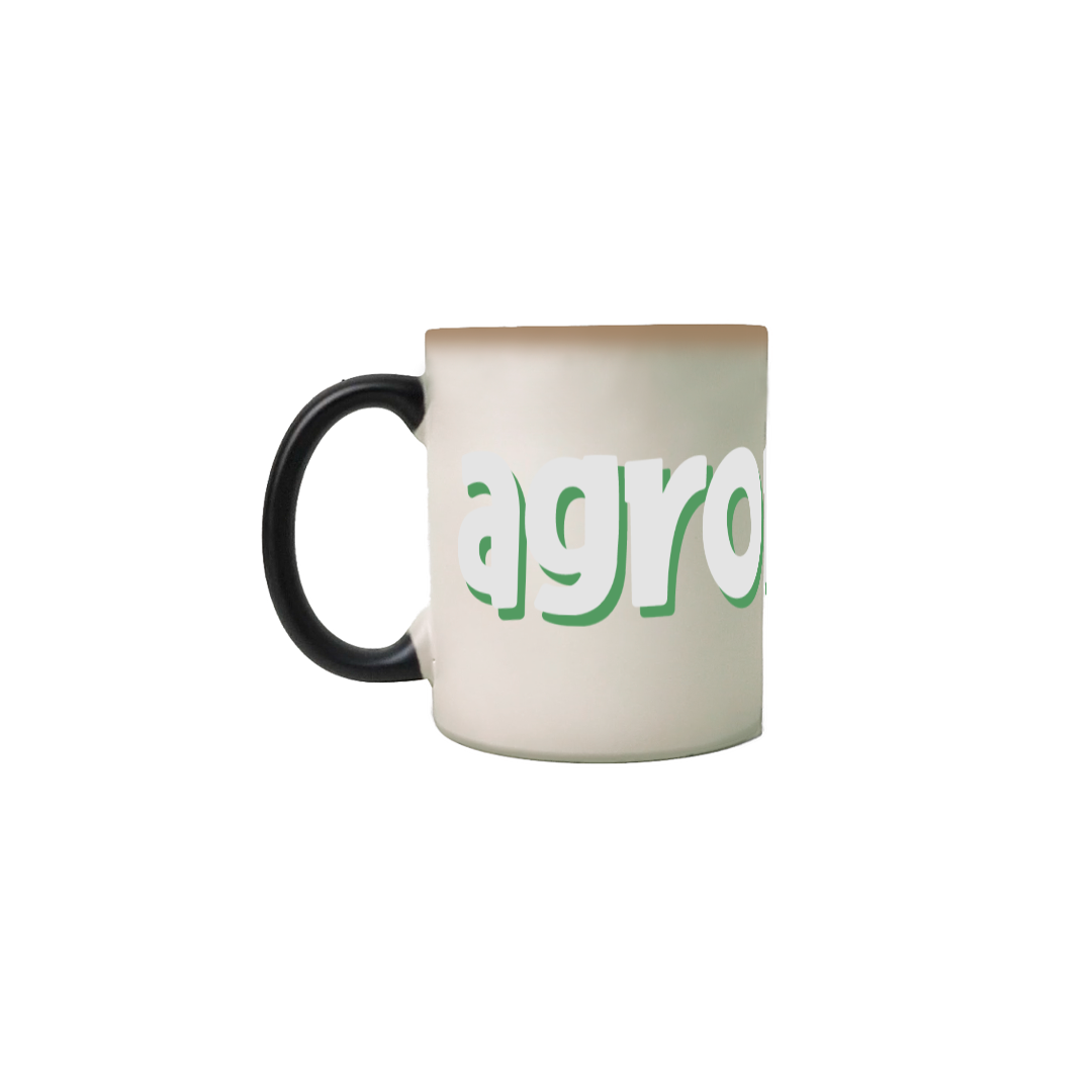 Nome do produto: Caneca mágica [agronomia] {branca} - letras em relevo