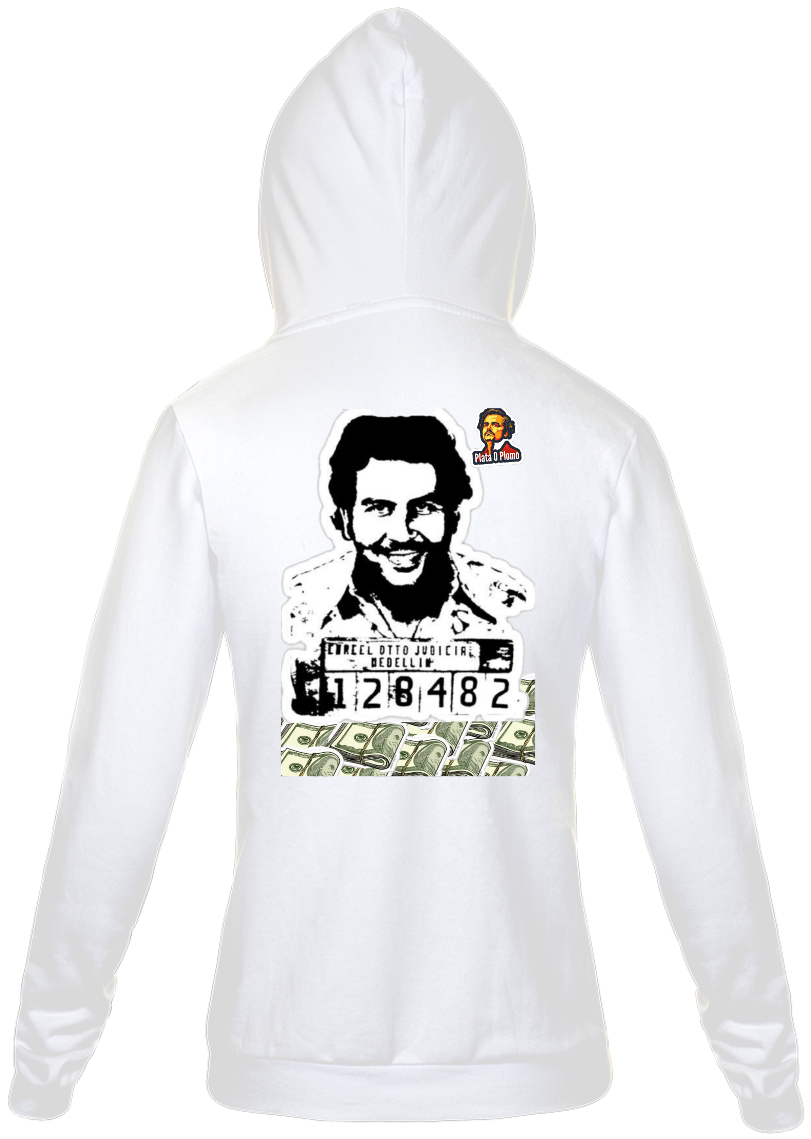 Nome do produto: Blusa de frio com capuz Pablo Escobar 