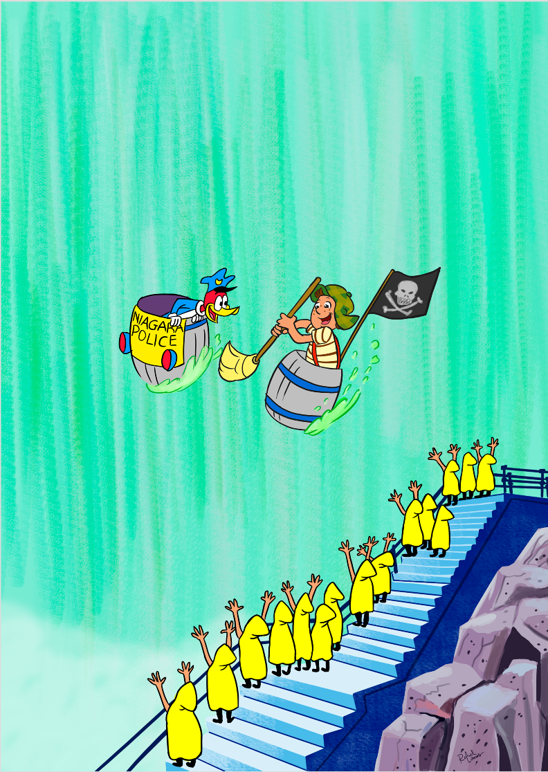 Nome do produto: Chaves e Pica-Pau nas Cataratas Pôster