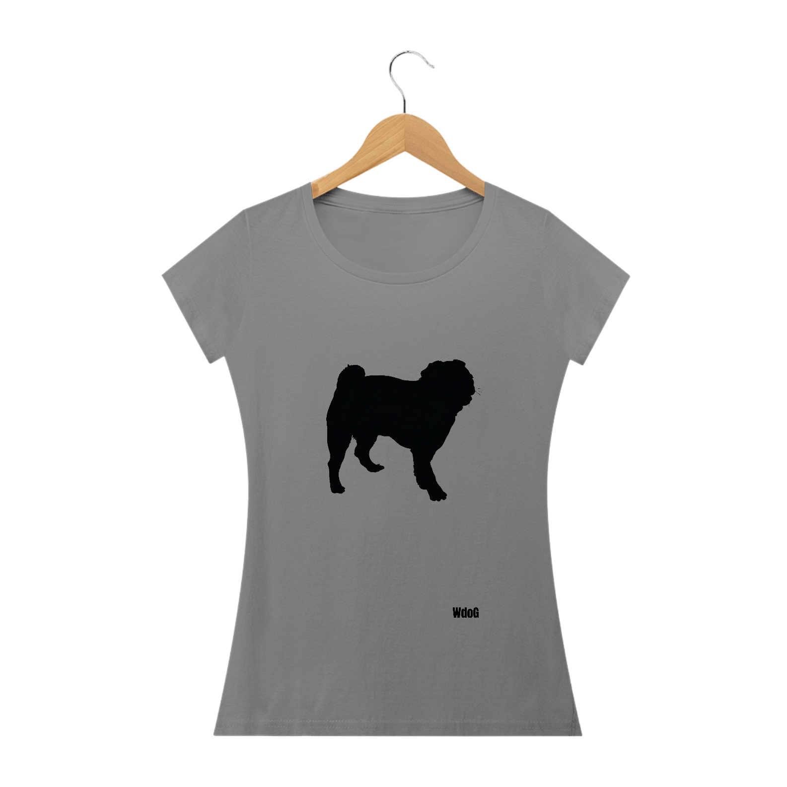 Nome do produto: Sombra do Pug / T-shirt Woman Pug