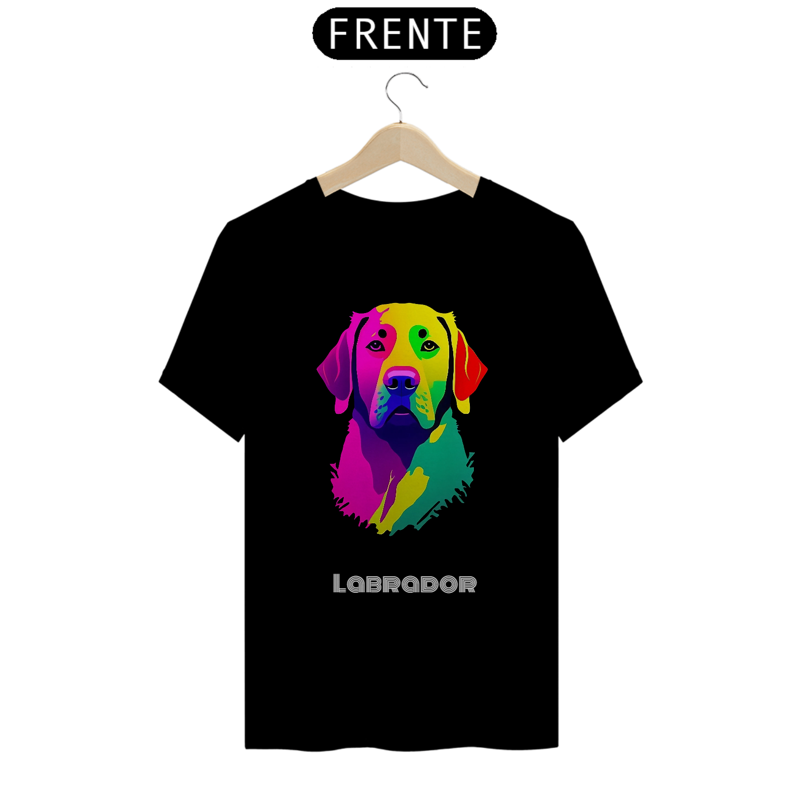 Nome do produto: Camiseta Pintura Labrador / T-shirt Labrador