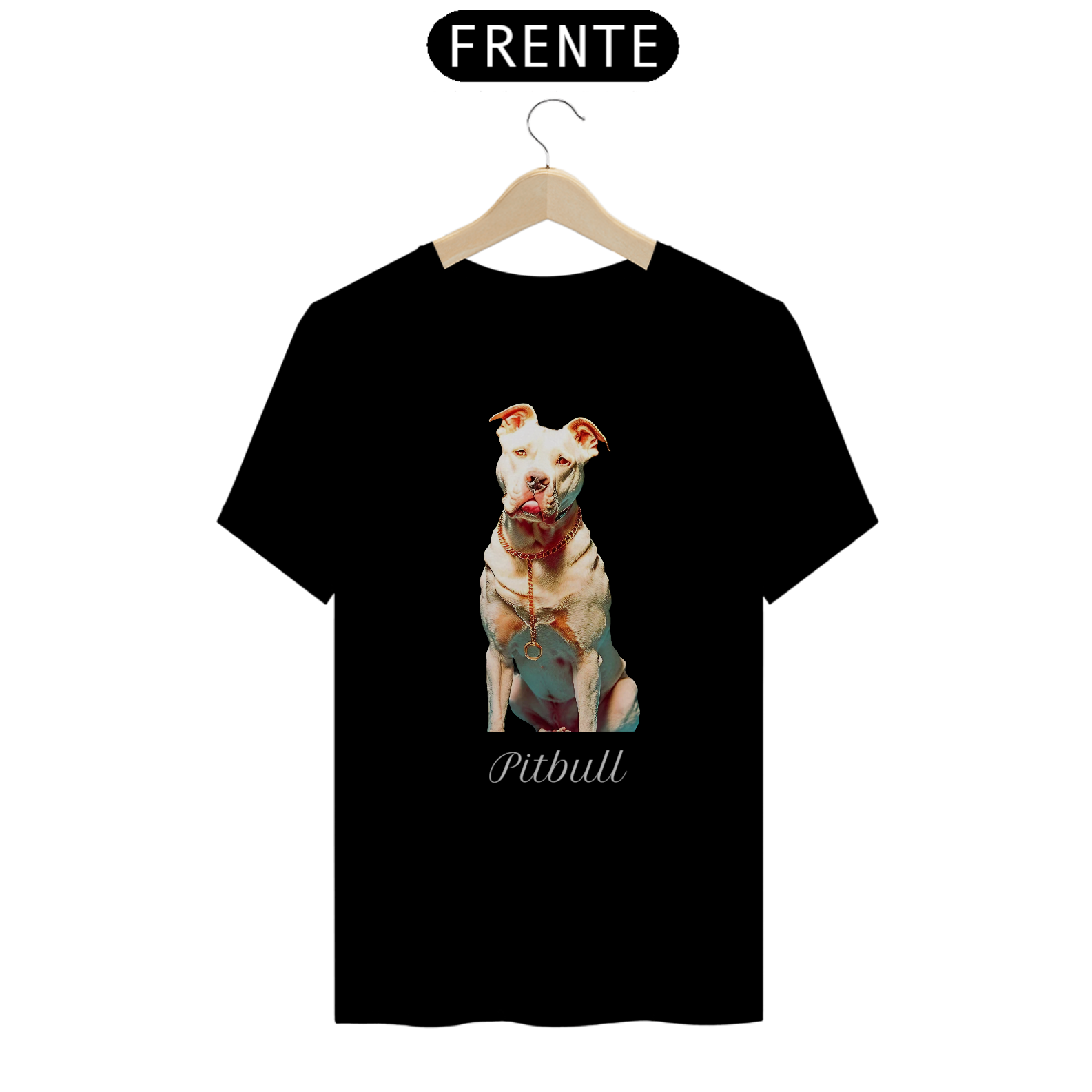 Nome do produto: Camiseta Pitbull Branco / T-shirt Pitbull White
