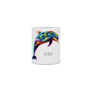 Caneca de Porcelana Golfinho Colors