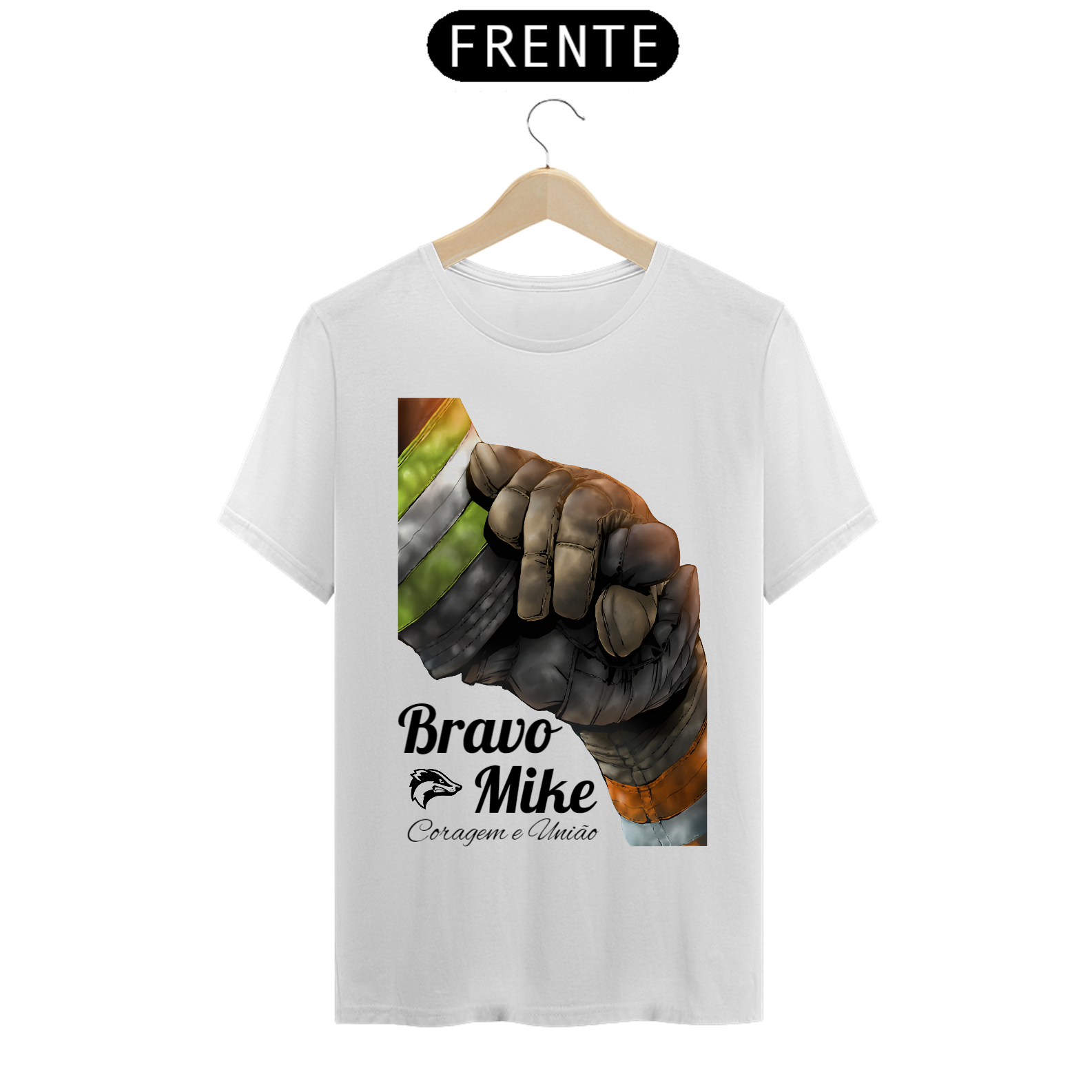 Nome do produto: Camisa Quality - Bravo Mike Coragem e União