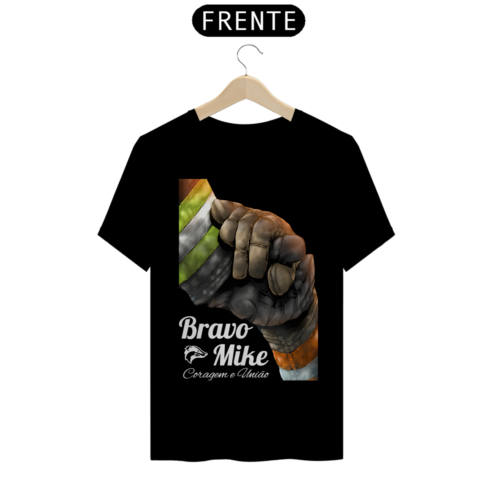 Nome do produto: Camisa Quality - Bravo Mike  Coragem e União