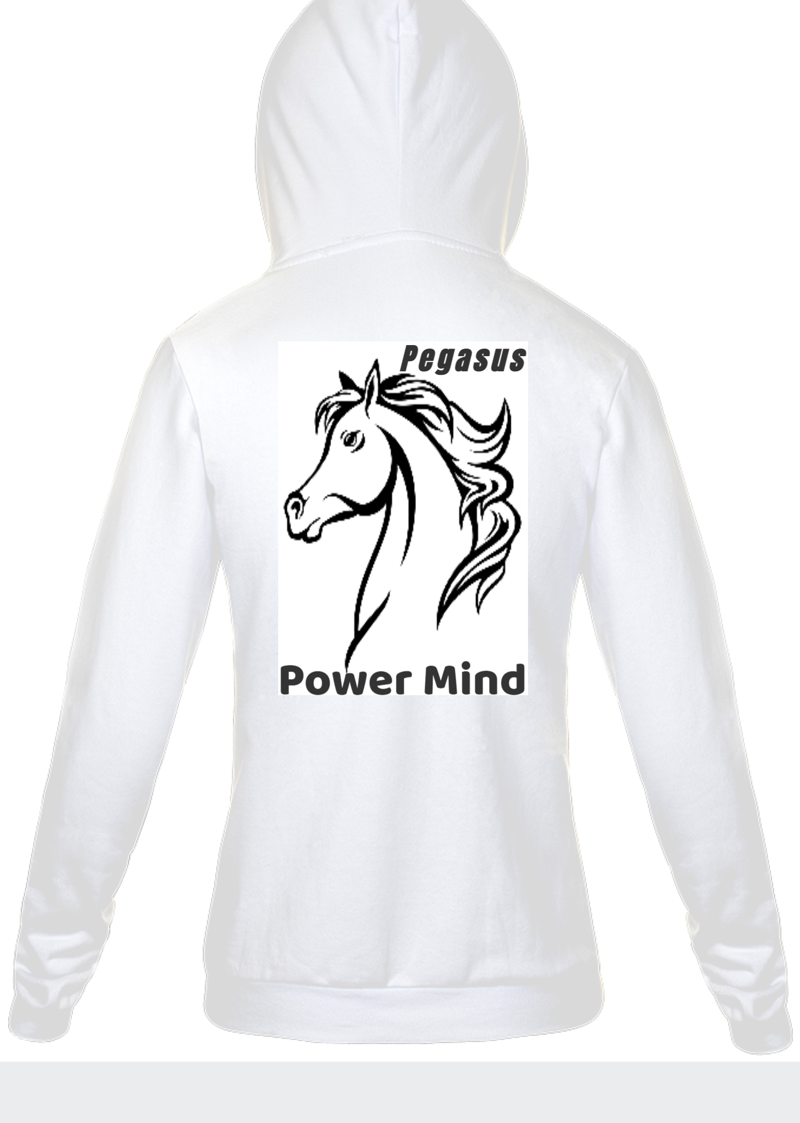 Nome do produto: Moletom Unissex Com Zipper - Pegasus Power Mind - Branco