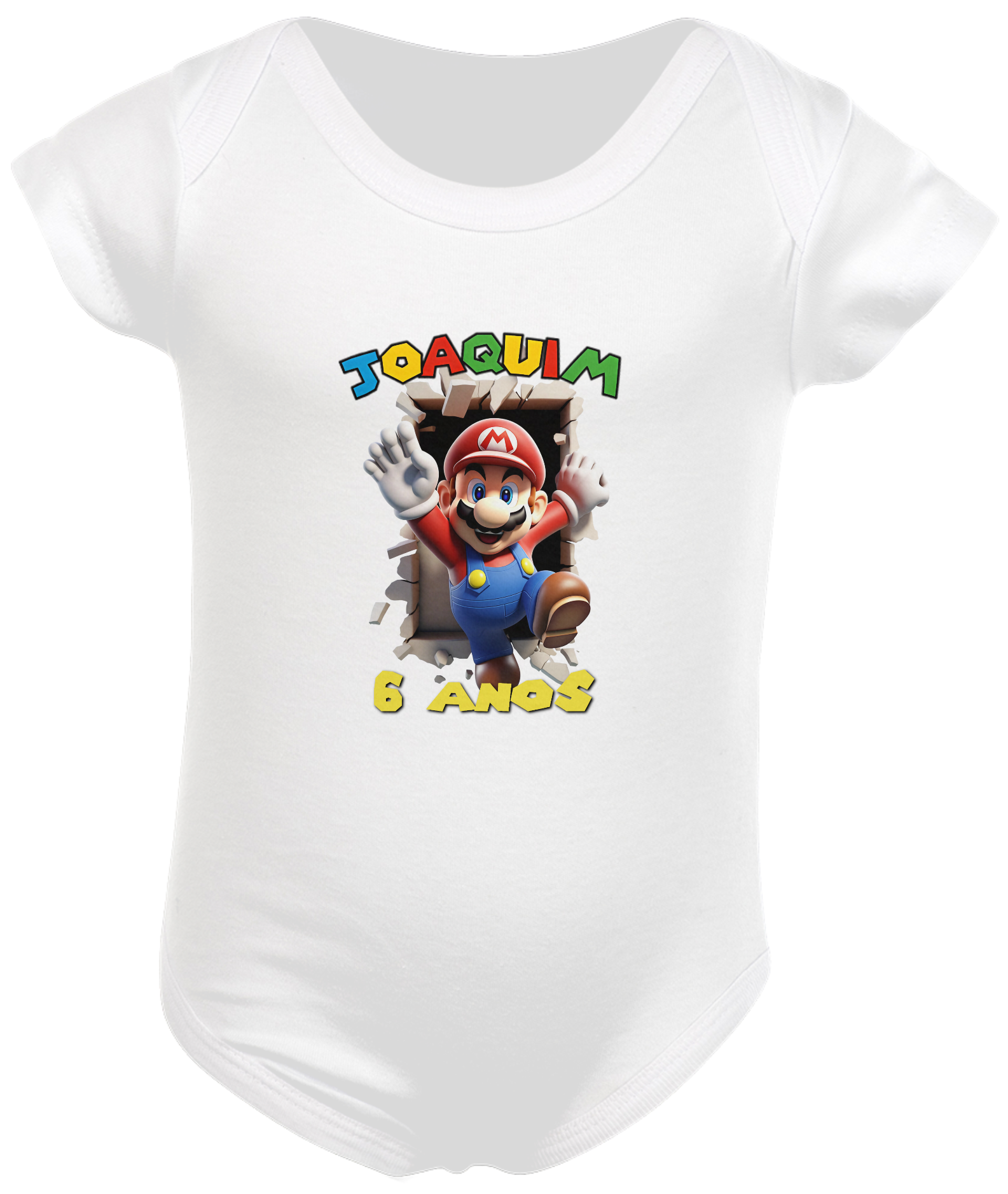 Nome do produto: CAMISETA ANIVERSARIO JOAQUIM (BODY INFANTIL)