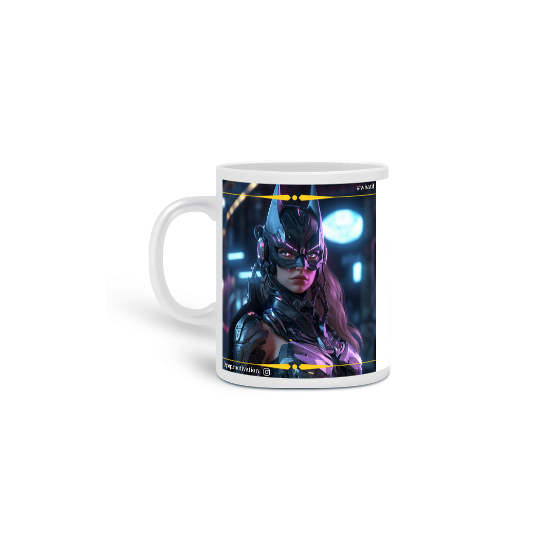 Nome do produto: Caneca Universos Paralelos: Batgirl Cyberpunk