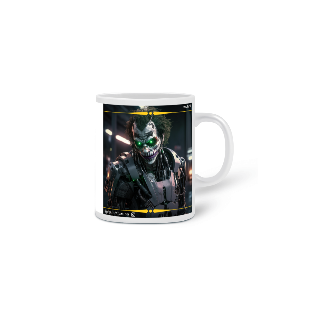 Nome do produto: Caneca Universos Paralelos: Batman & Coringa Cyberpunk 2