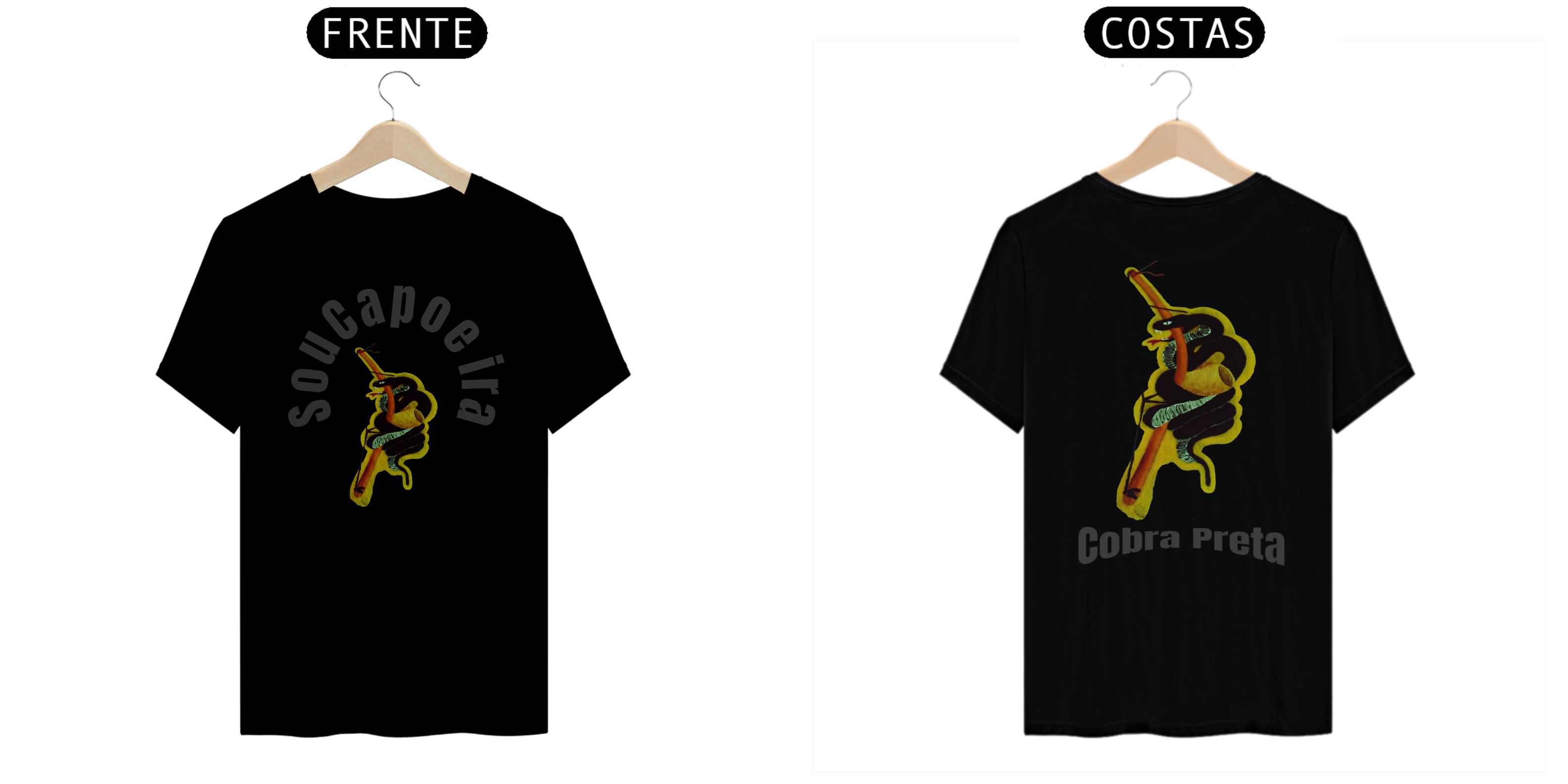 Nome do produto: Sou Capoeira - Cobra Preta