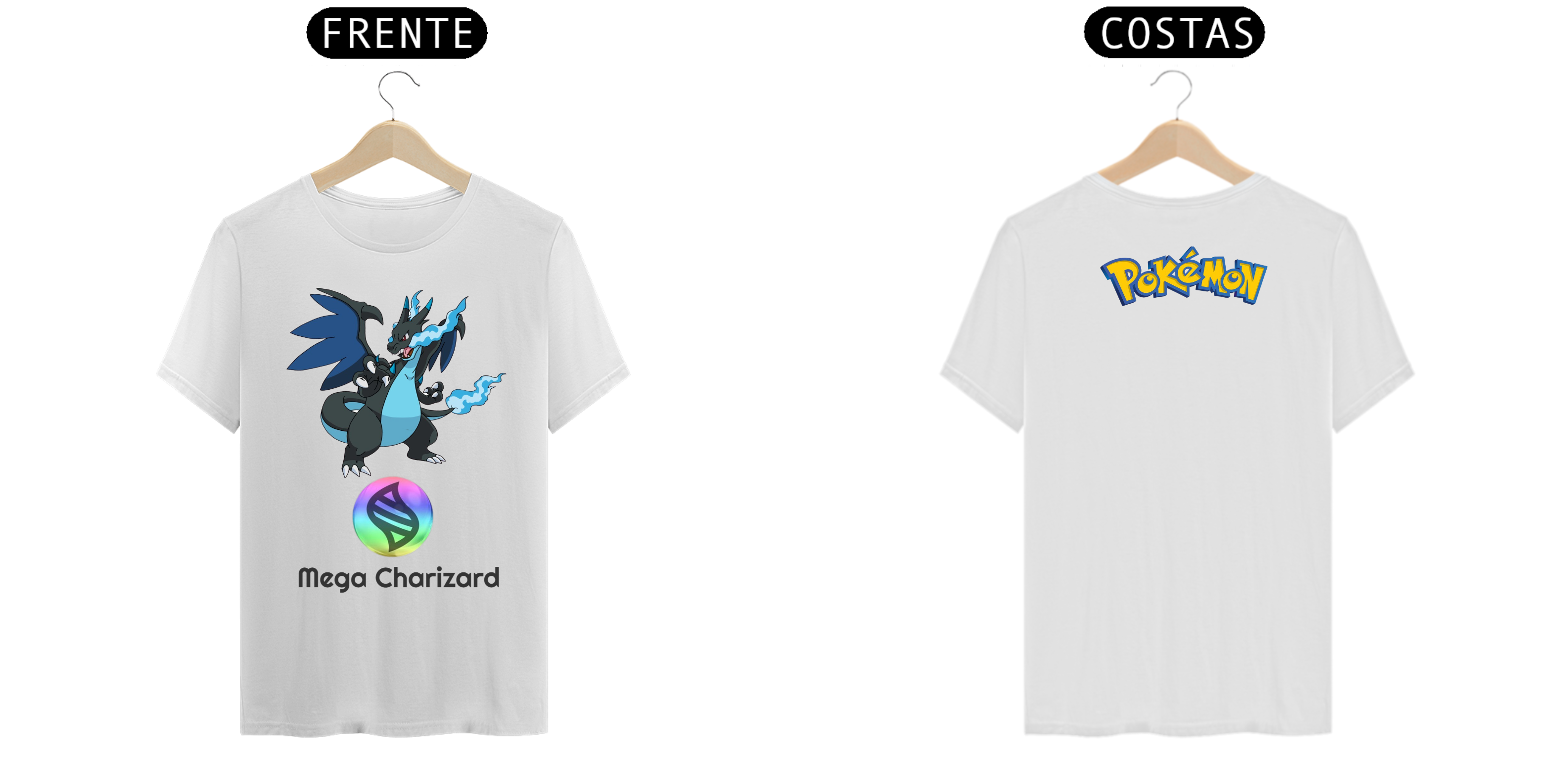 Nome do produto: Camiseta Mega Charizard X