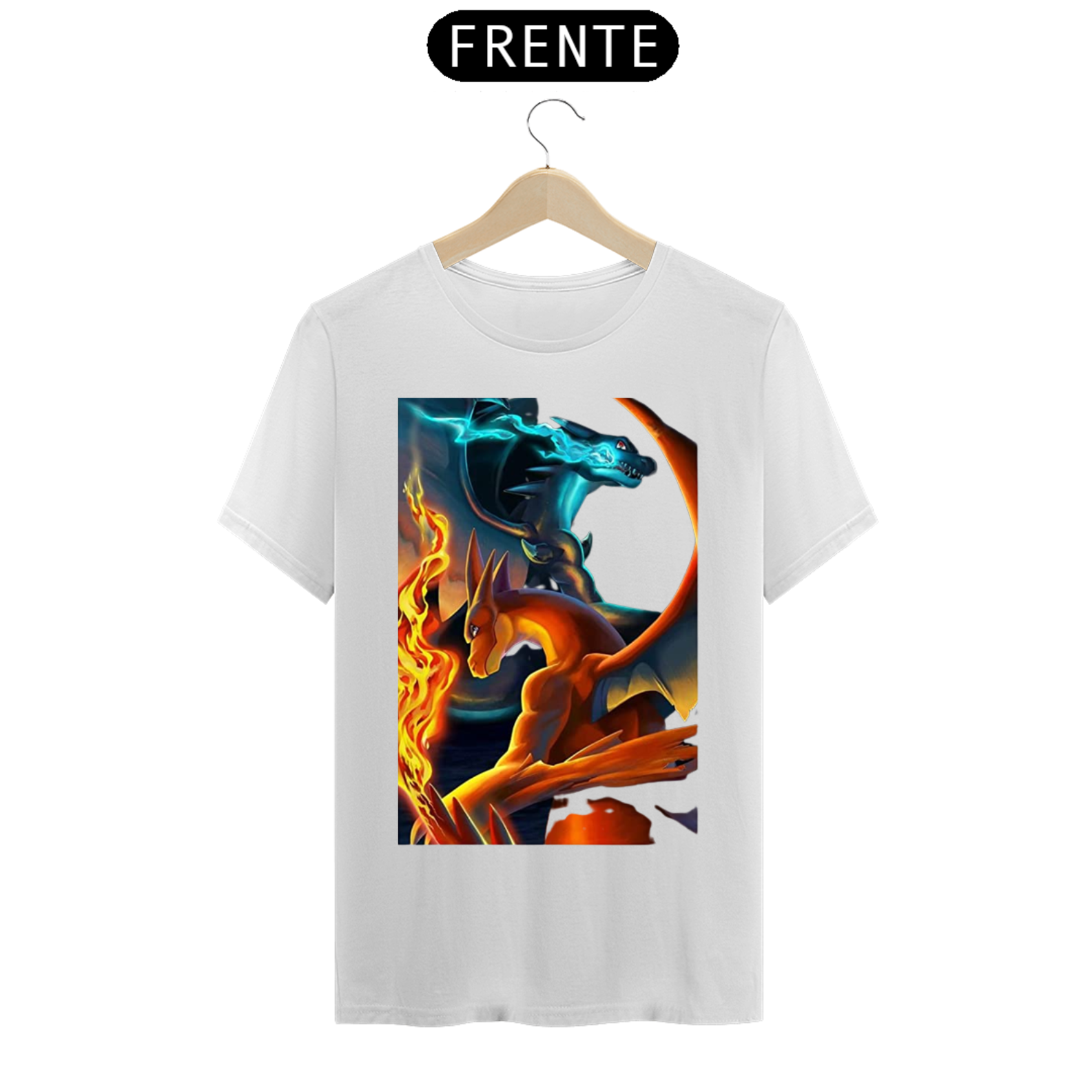 Nome do produto: Camiseta Megas charizards X&Y