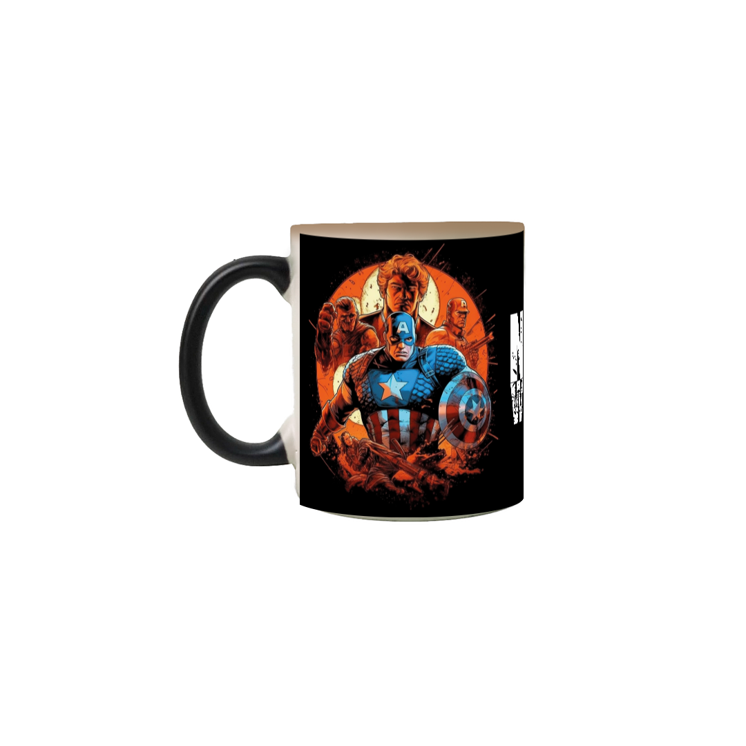 Nome do produto: Caneca Mágica Mundo Marvel Retrô