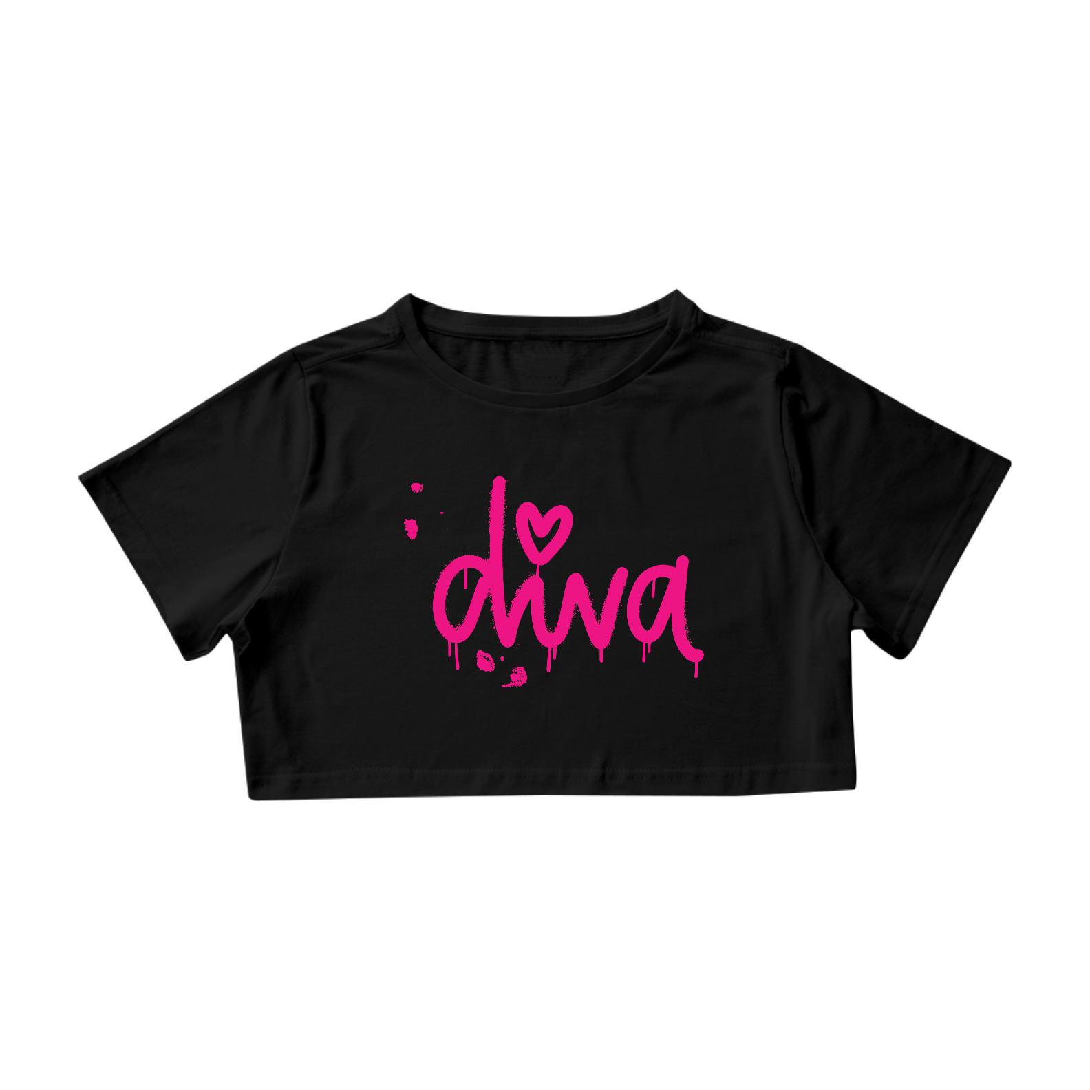 Nome do produto: Camisa Cropped - Estampa Diva