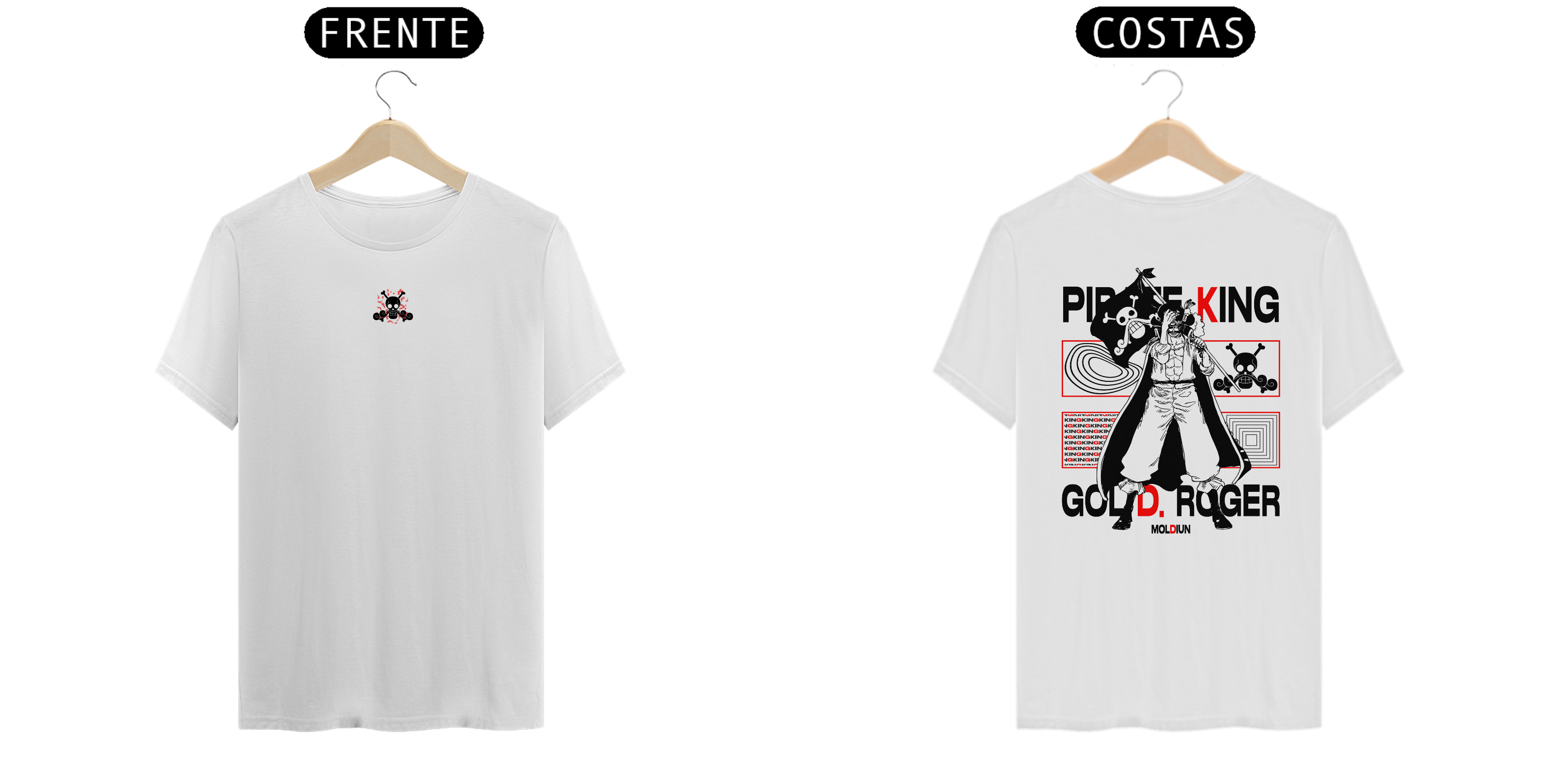 Gol D. Roger - One Piece (frente e costas)