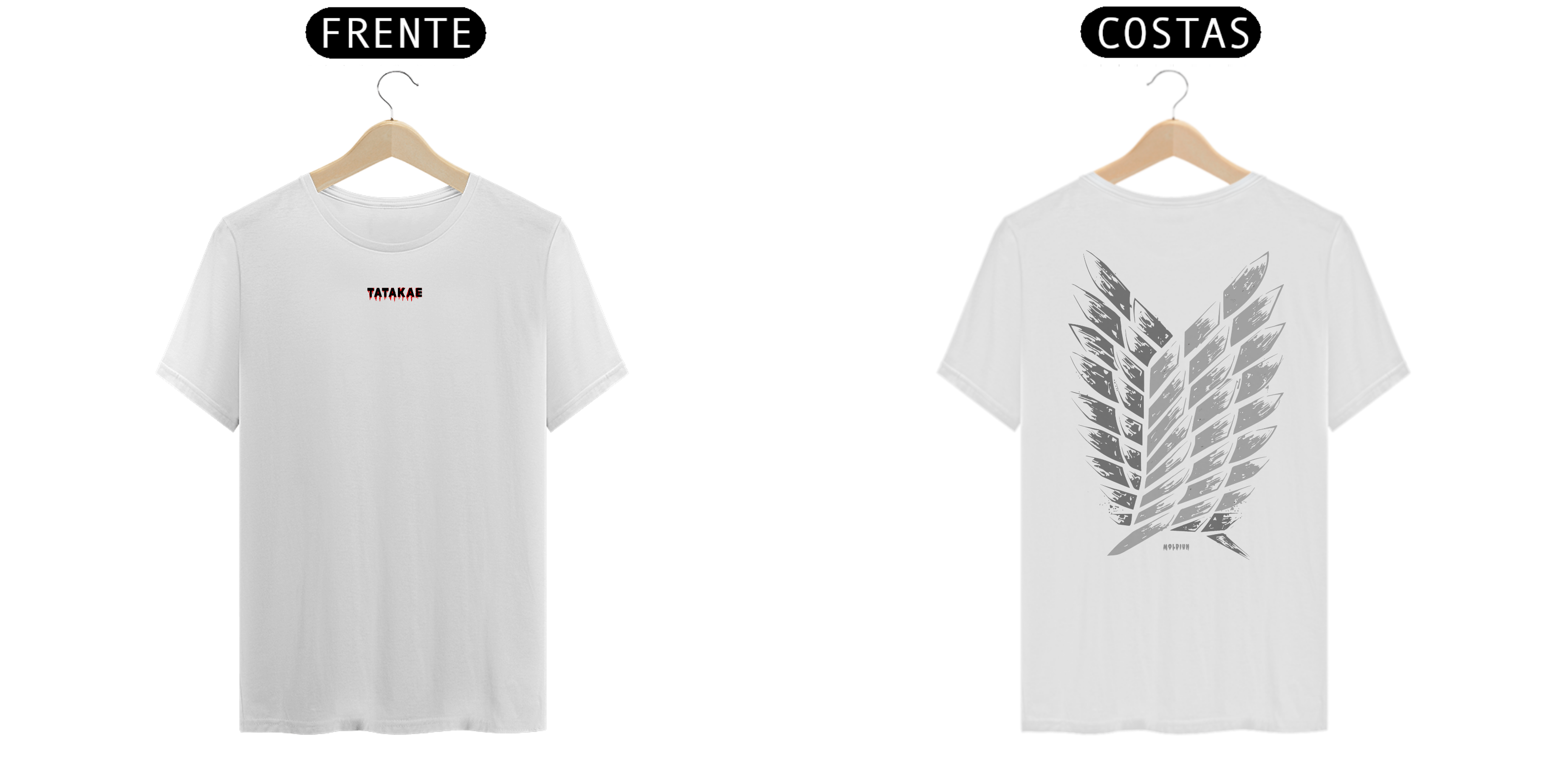 Asas da liberdade - Attack on Titan (frente e costas)