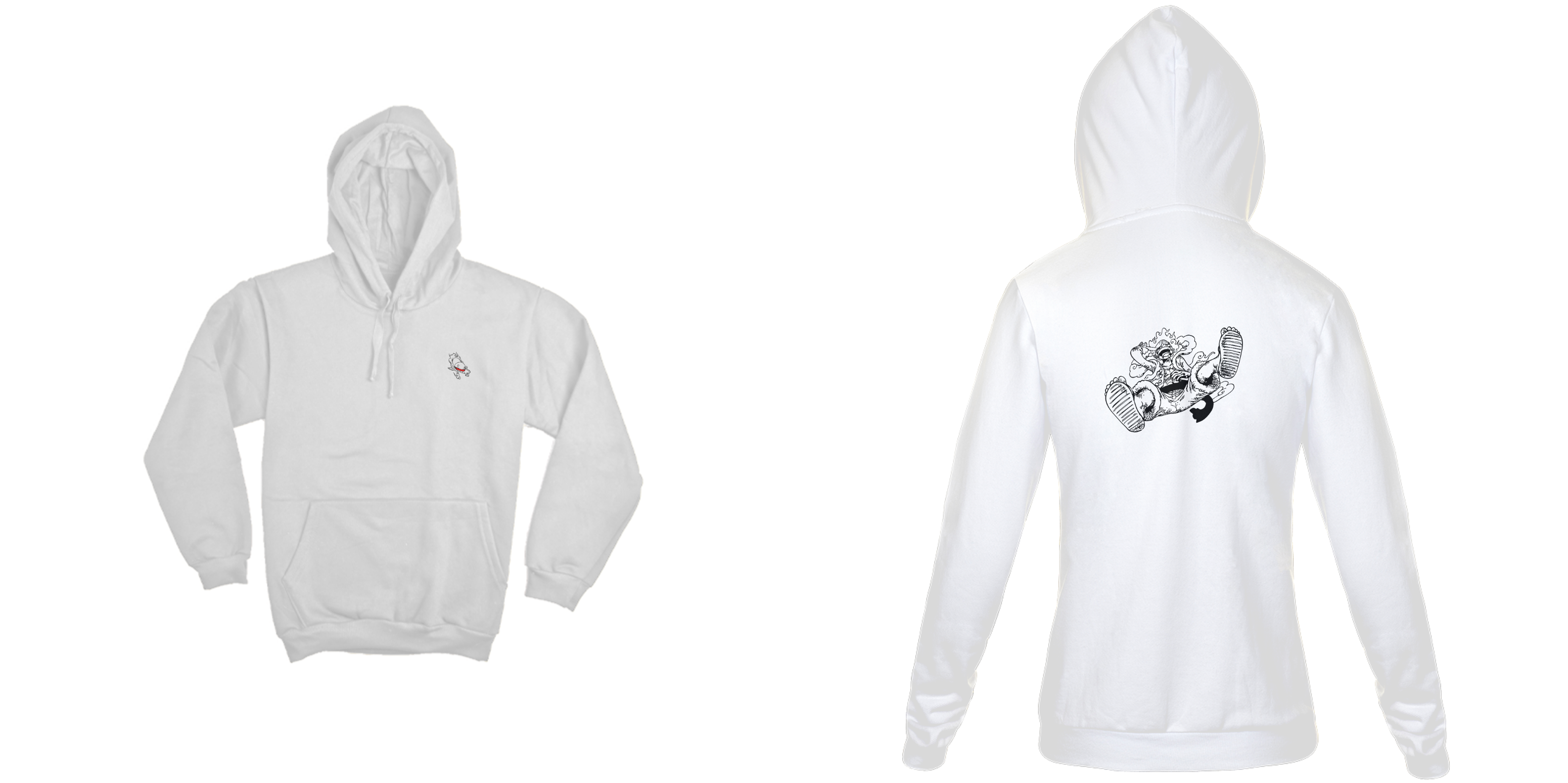 Monkey D. Luffy - One piece (frente e costas)