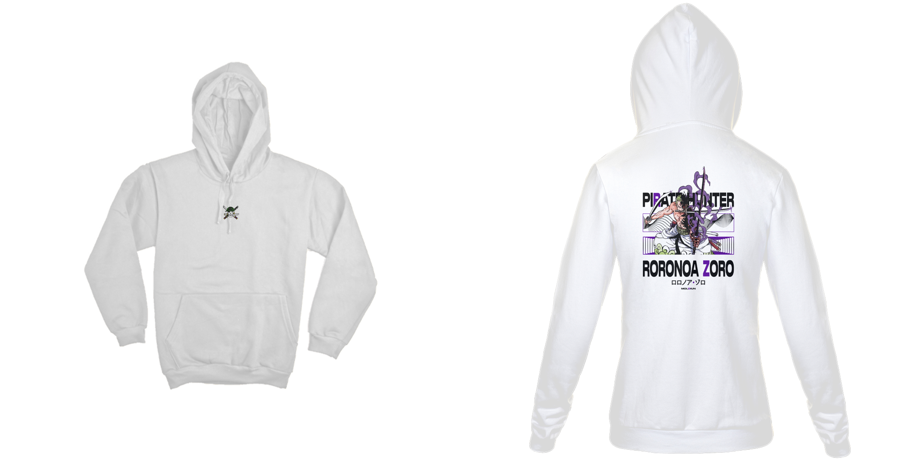 Roronoa Zoro v.2 - One Piece (frente e costas)