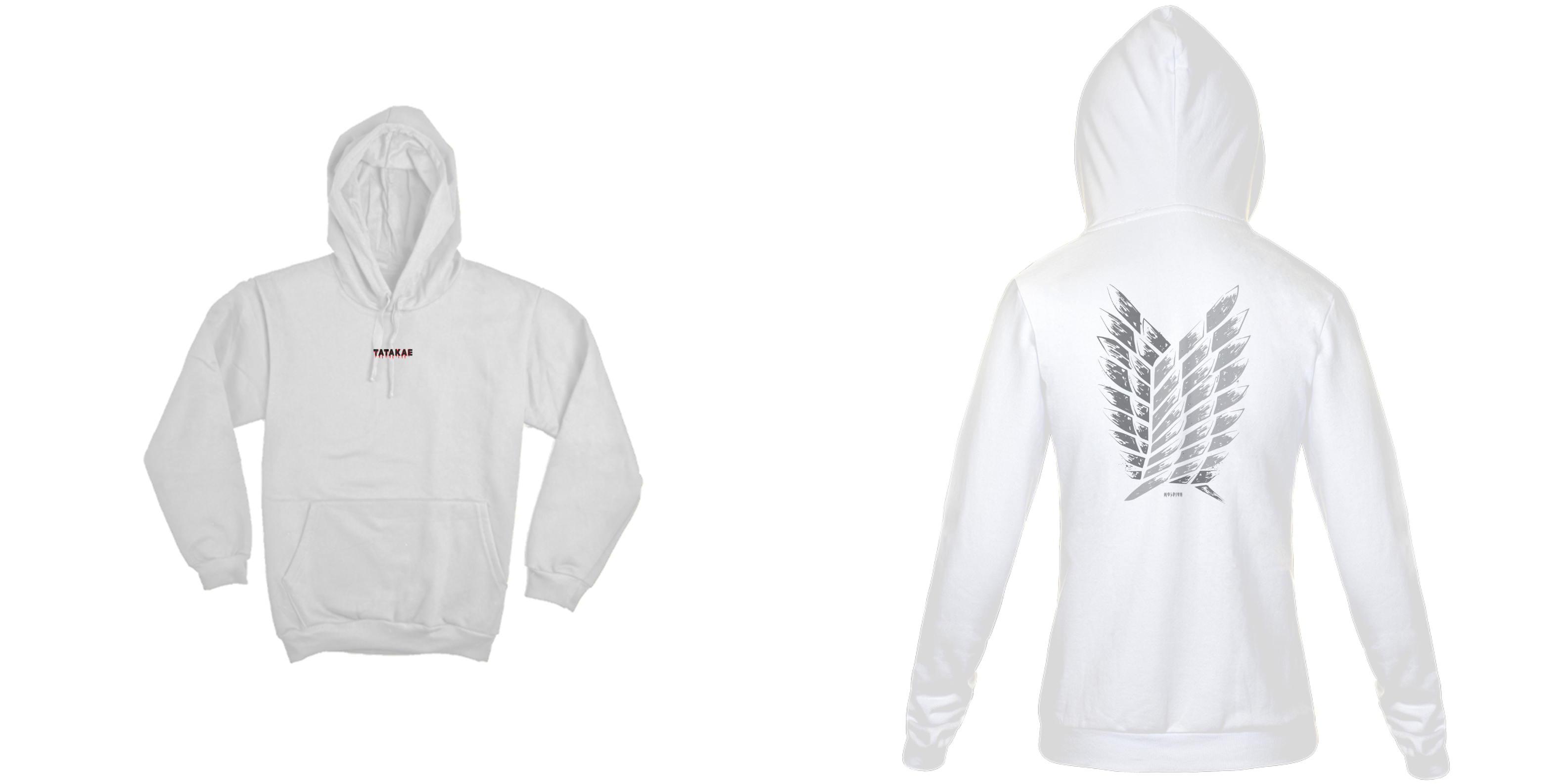 Asas da liberdade - Attack on Titan (frente e costas)