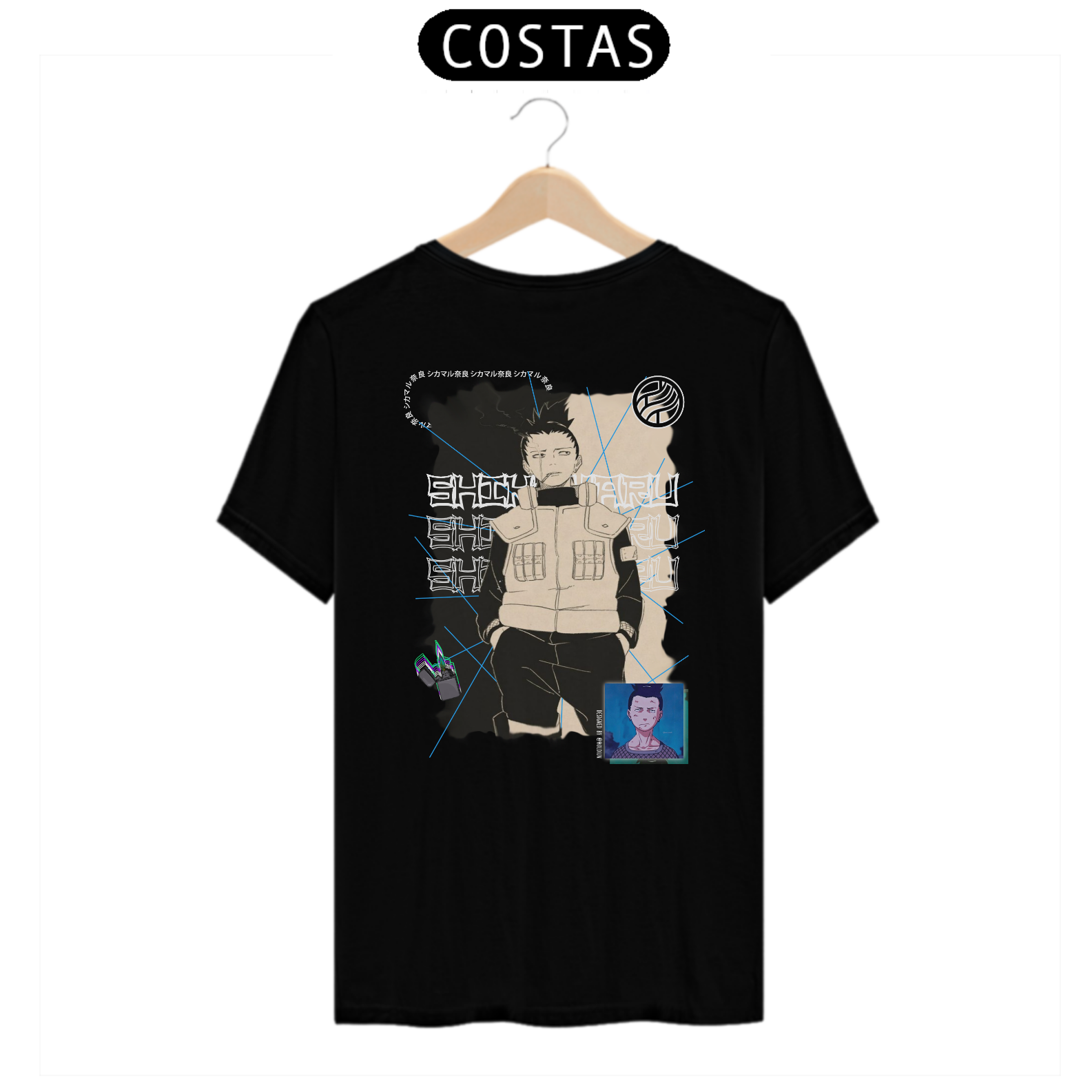 Shikamaru - Naruto (estampa na costa)