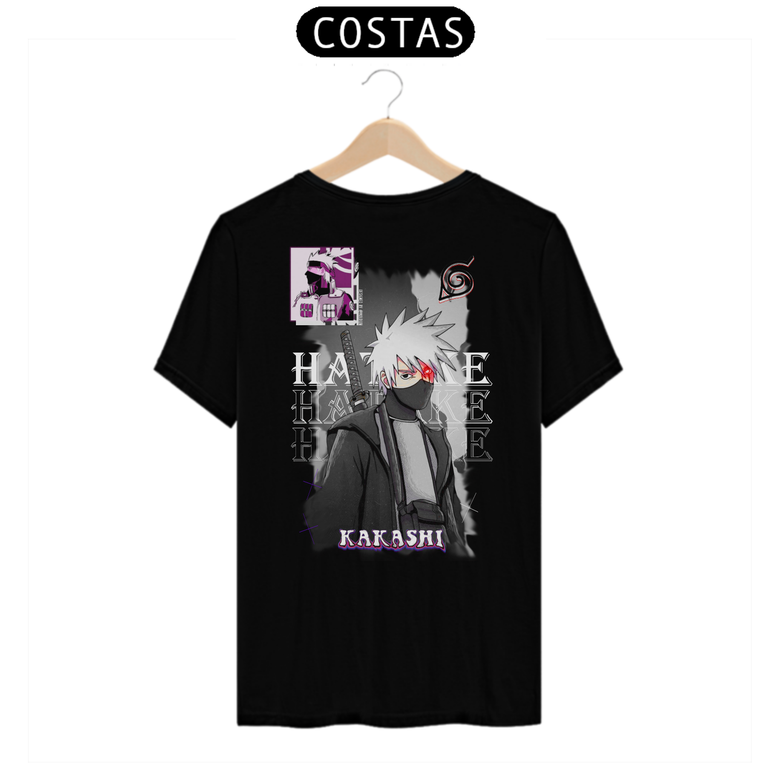 Kakashi Hatake - Naruto (estampa na costa)