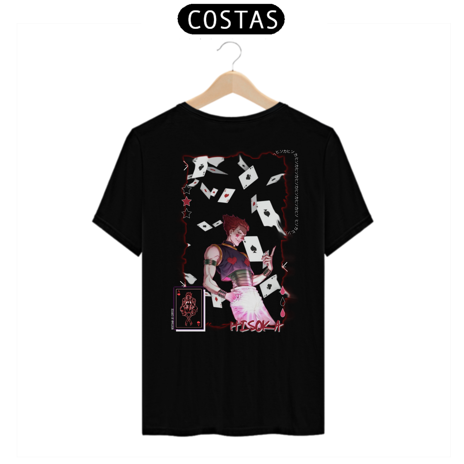 Hisoka - Hunter x Hunter (estampa na costa)
