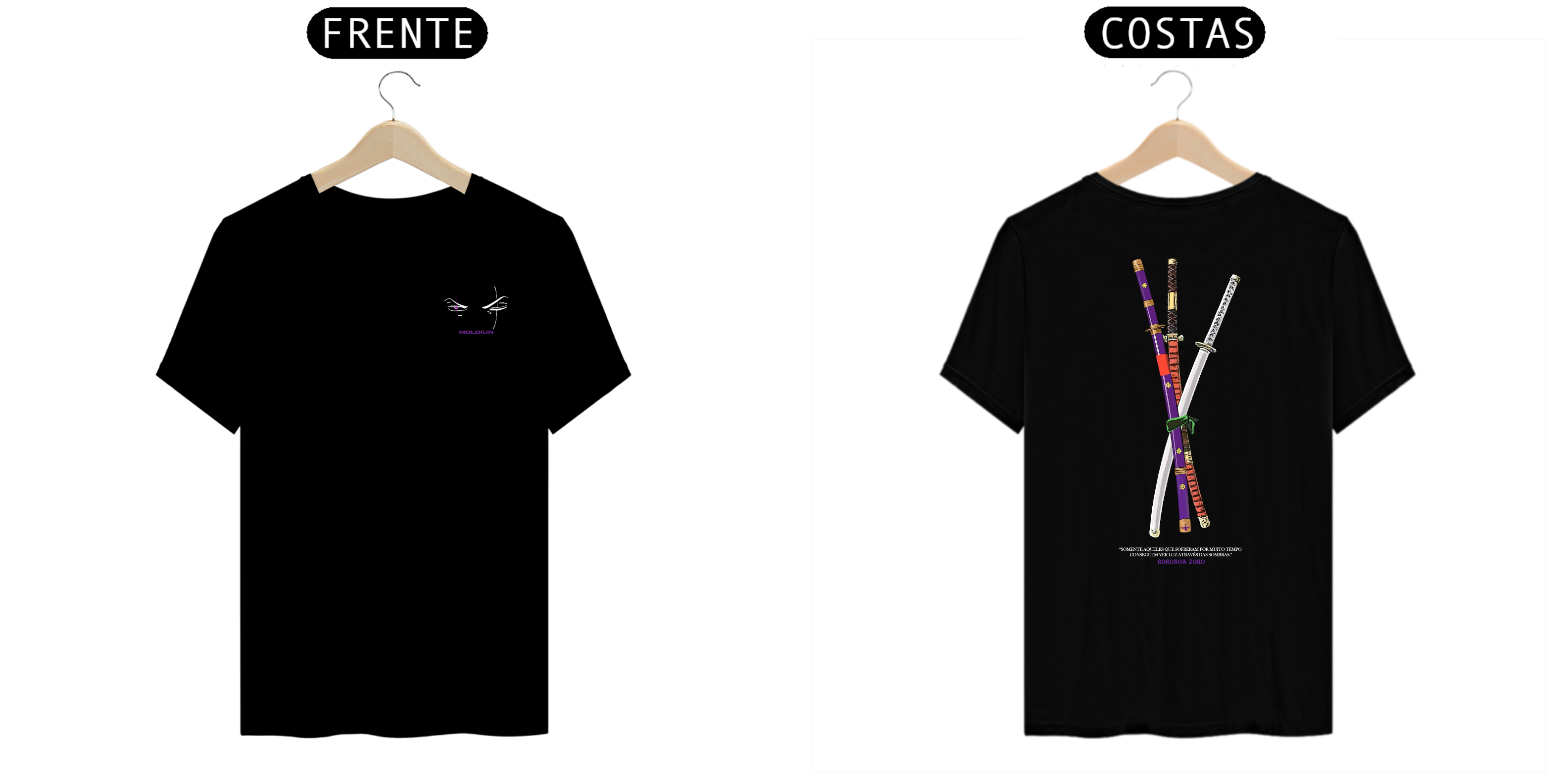 Roronoa Zoro - One Piece (frente e costas)