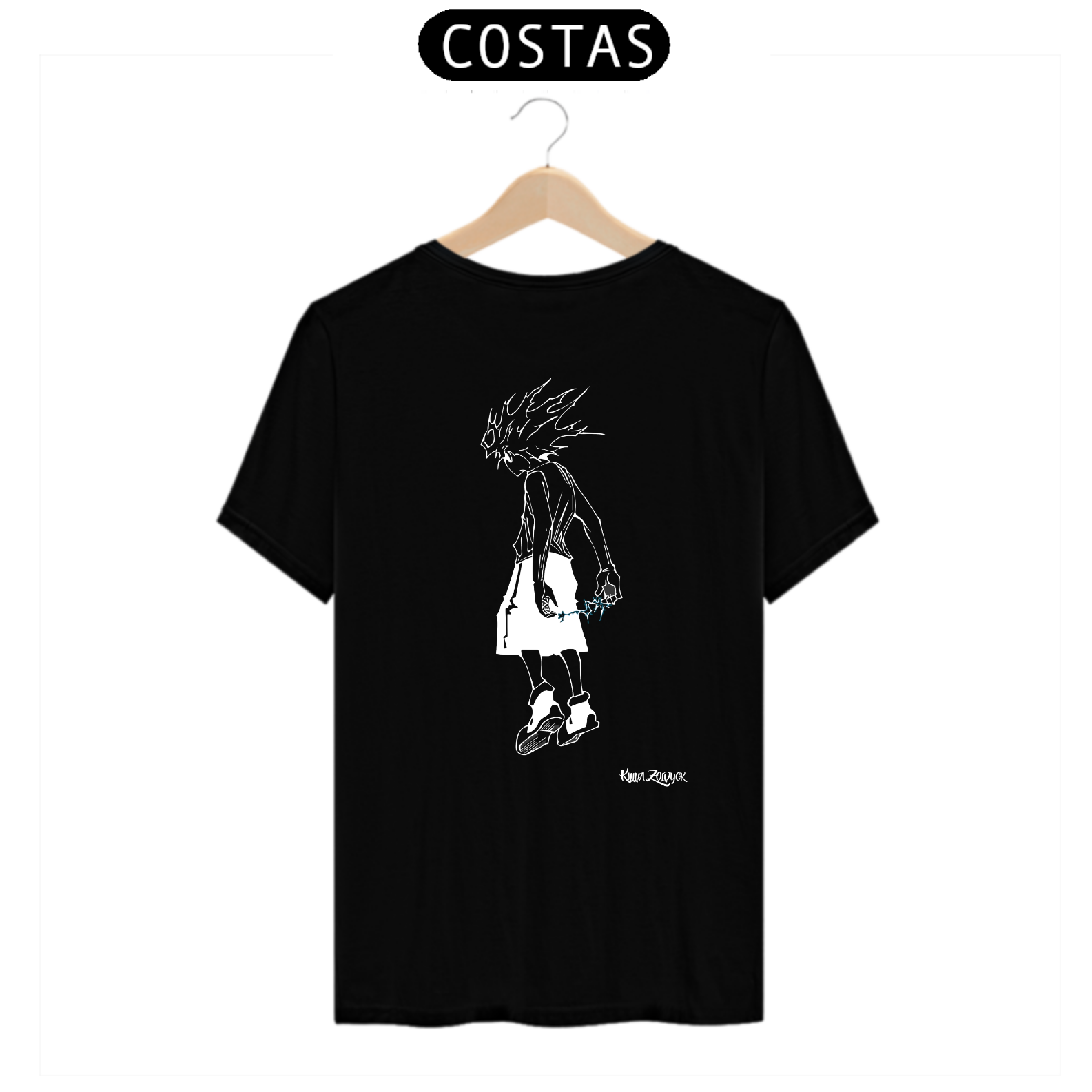 killua zoldyck - HunterXHunter (estampa nas costas)