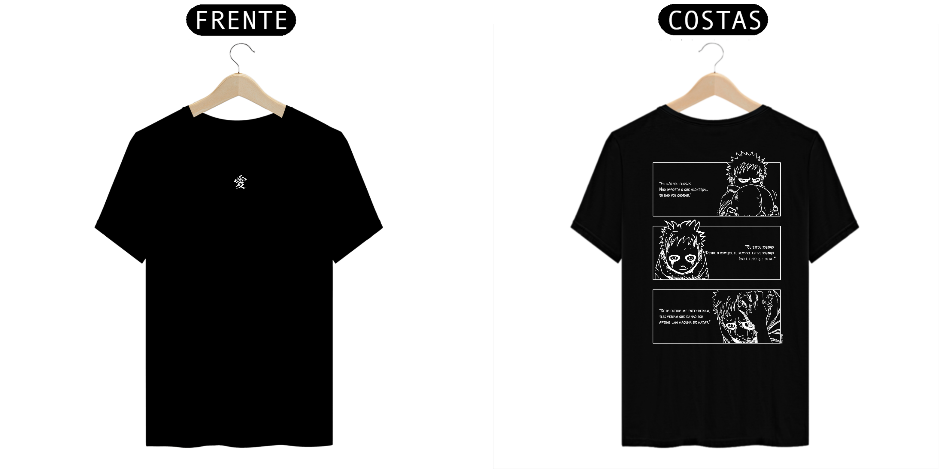 Gaara do deserto - Naruto (frente e costas)