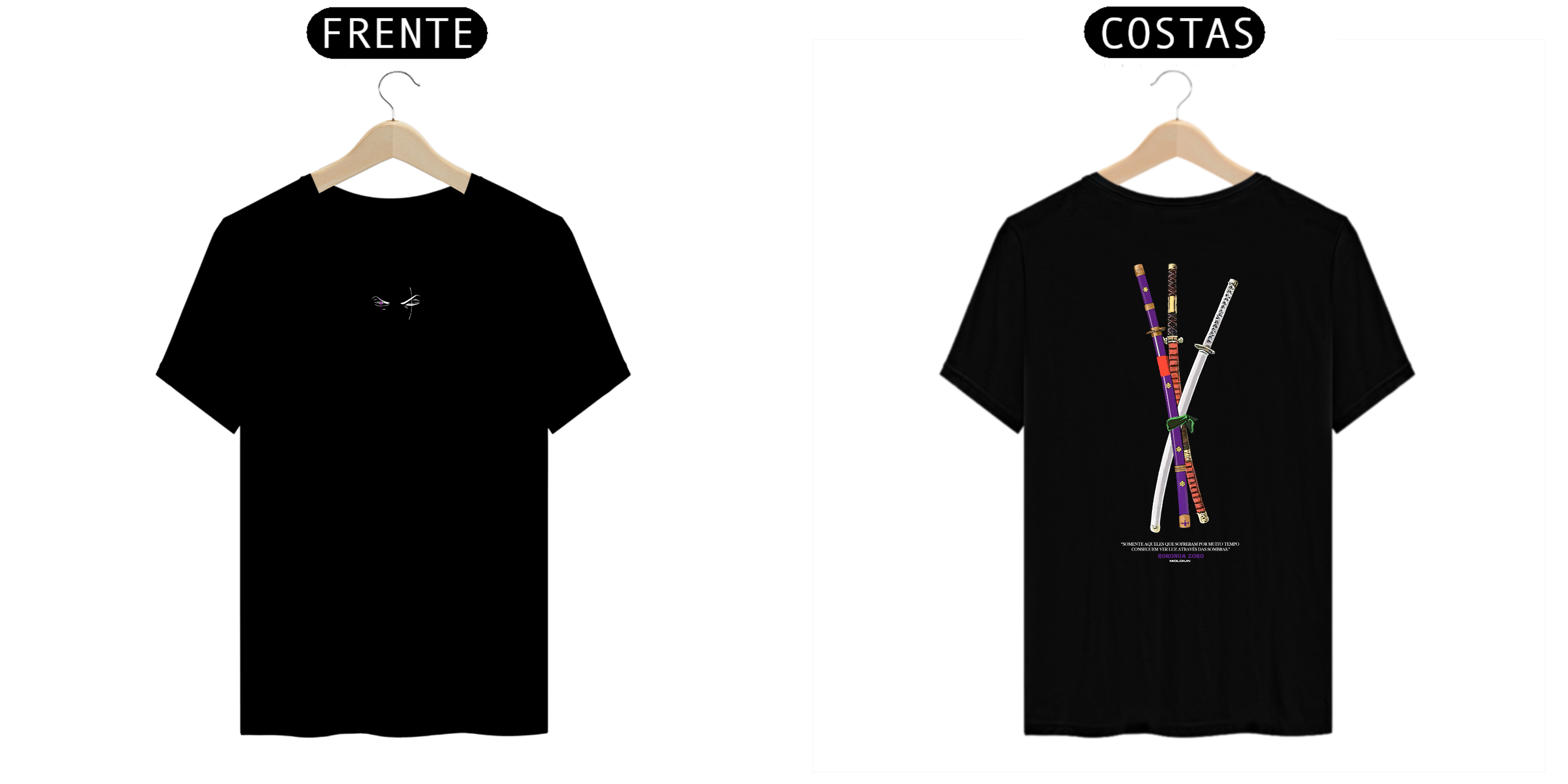 Roronoa Zoro - One Piece (frente e costas)