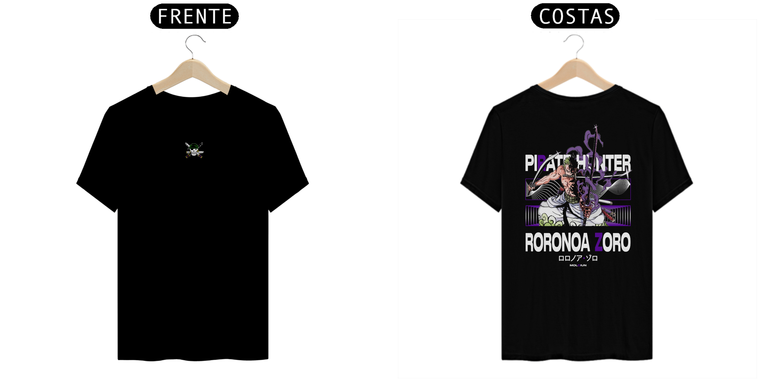 Roronoa Zoro v.2 - One Piece (frente e costas)