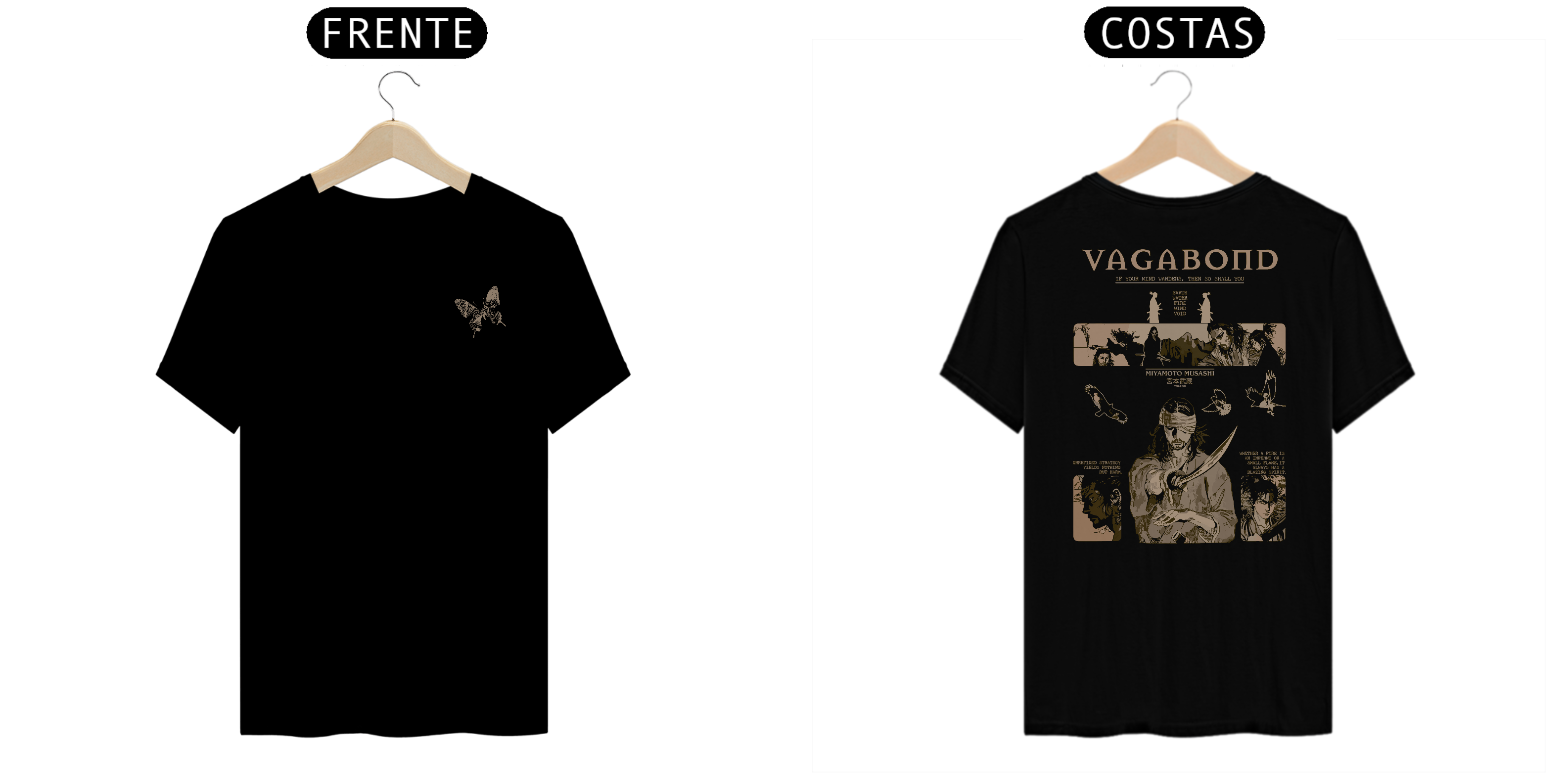 Miyamoto Musashi v.2 - Vagabond (frente e costas)