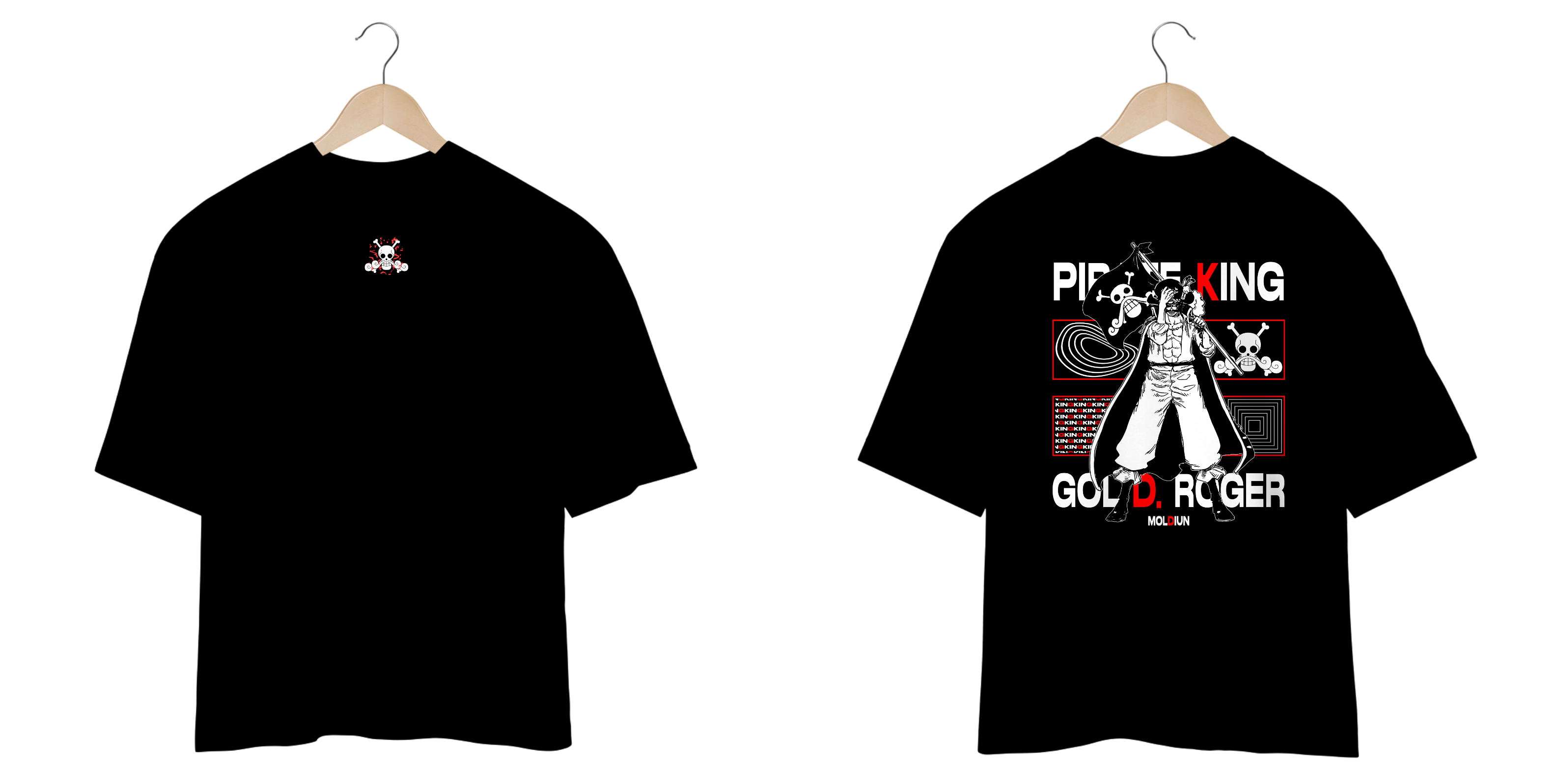 Gol D. Roger - One Piece (frente e costas)