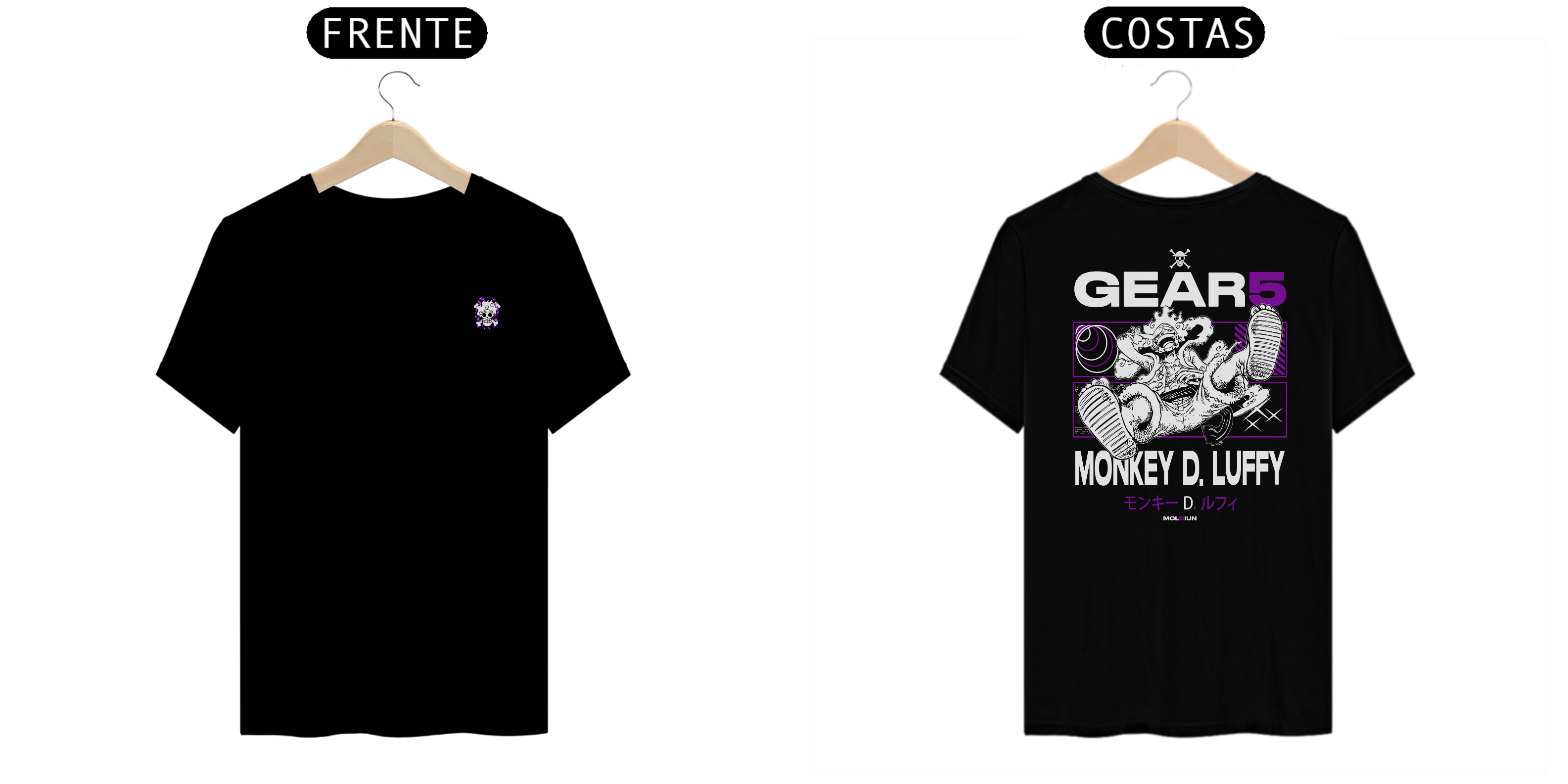 Monkey D. Luffy - One piece (frente e costas)