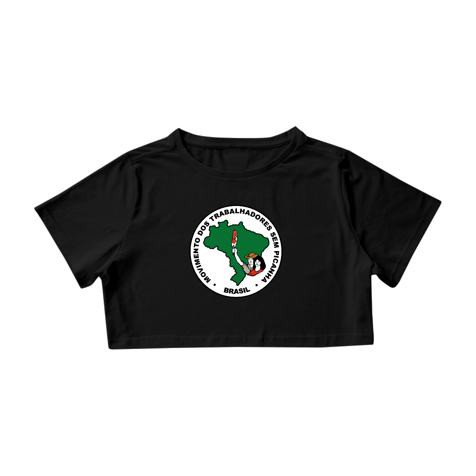 Nome do produto: Blusinha Cropped - Movimento dos trabalhadores Sem Picanha