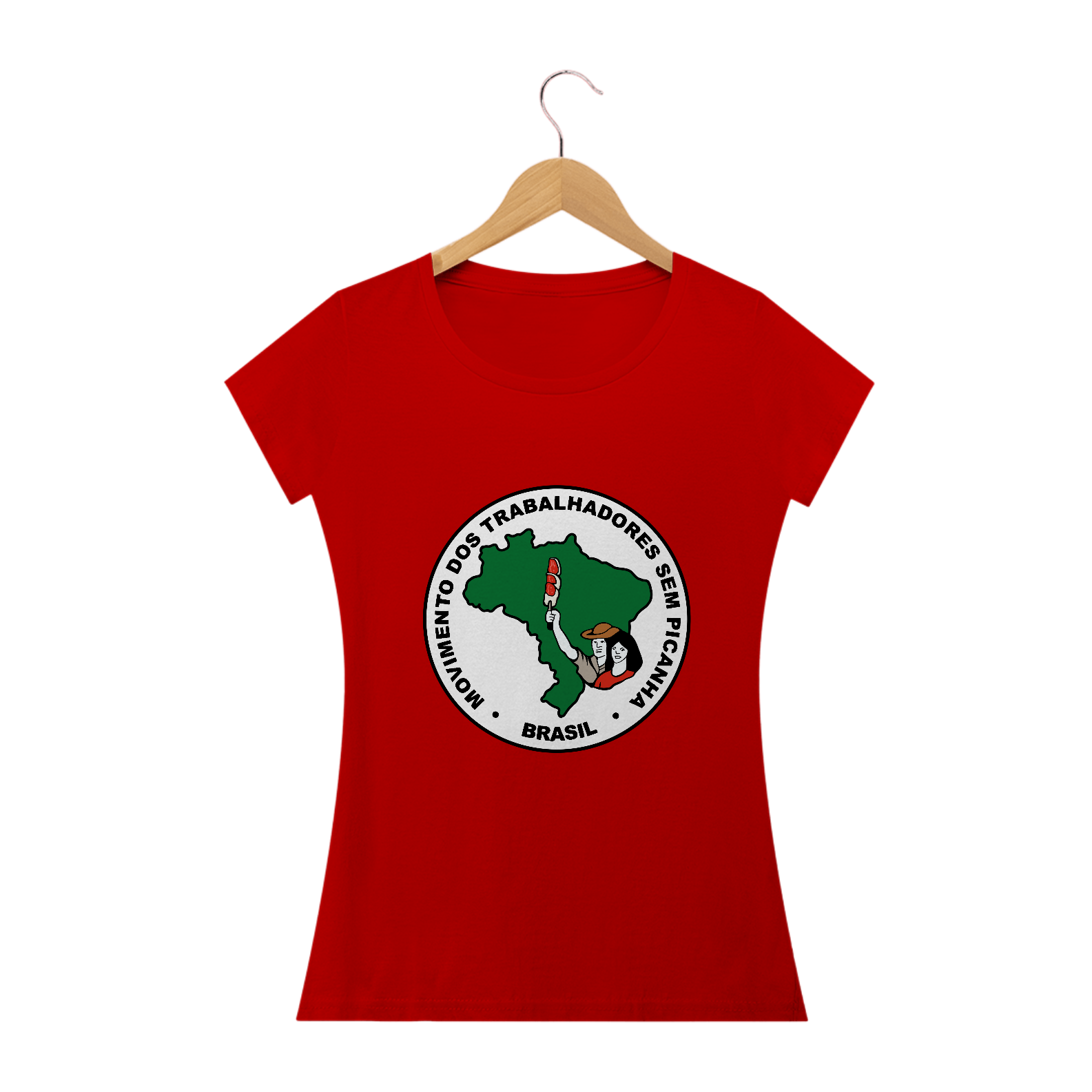 Nome do produto: Camiseta Baby Look Feminina- Movimento dos Trabalhadores Sem Picanha
