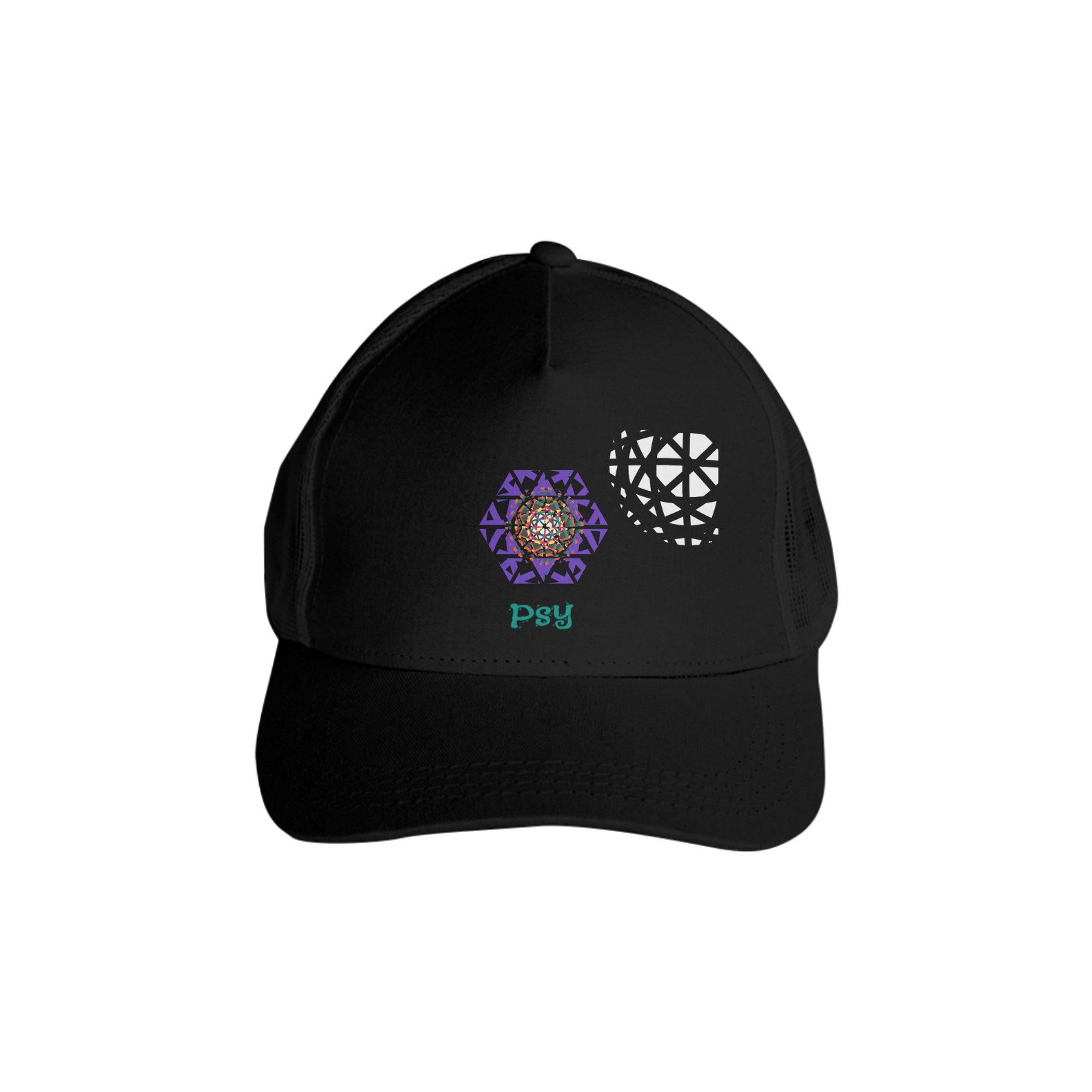 Nome do produto: Boné Americano com tela - Psy mandalla