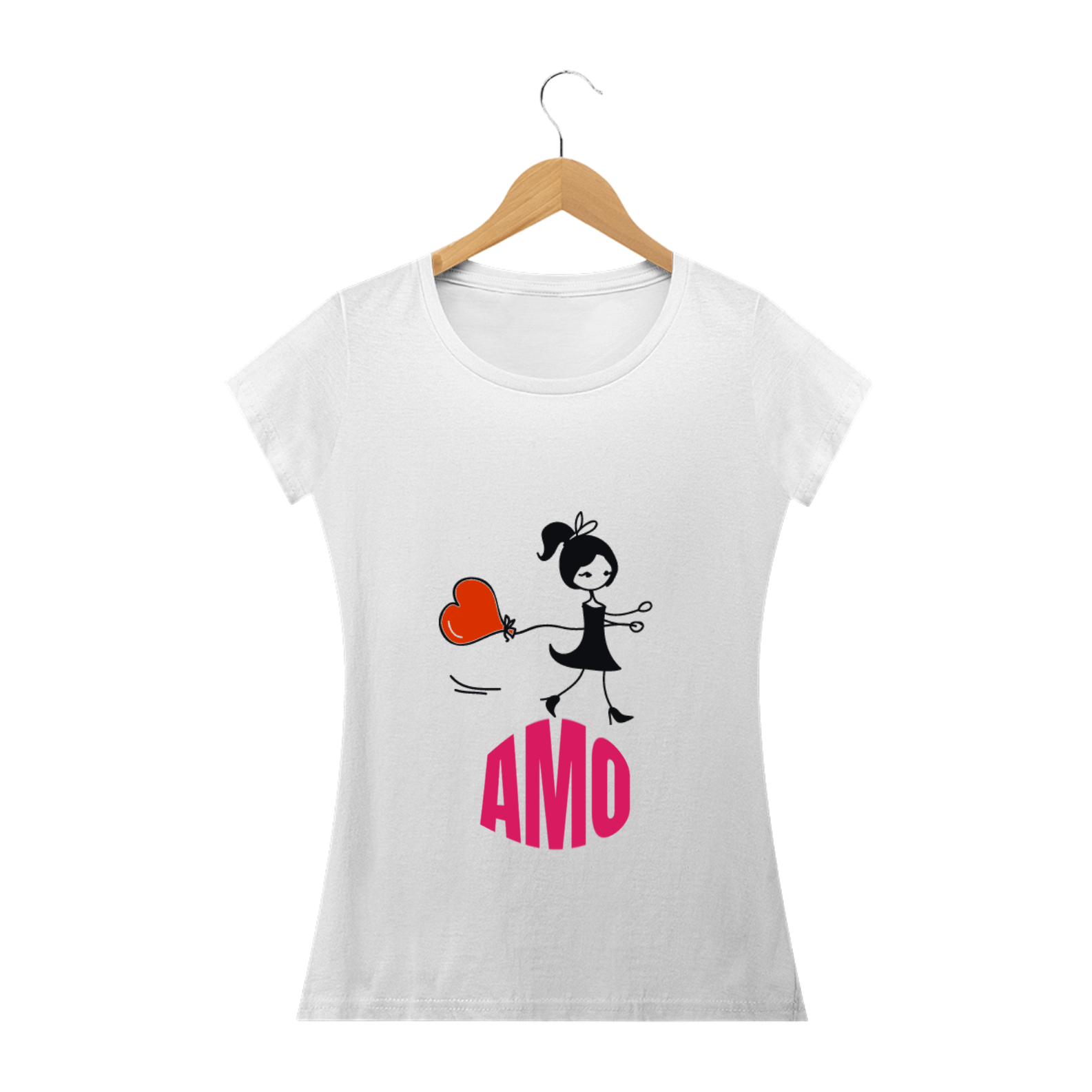 Nome do produto: CAMISA FEMININA CASAL AMO