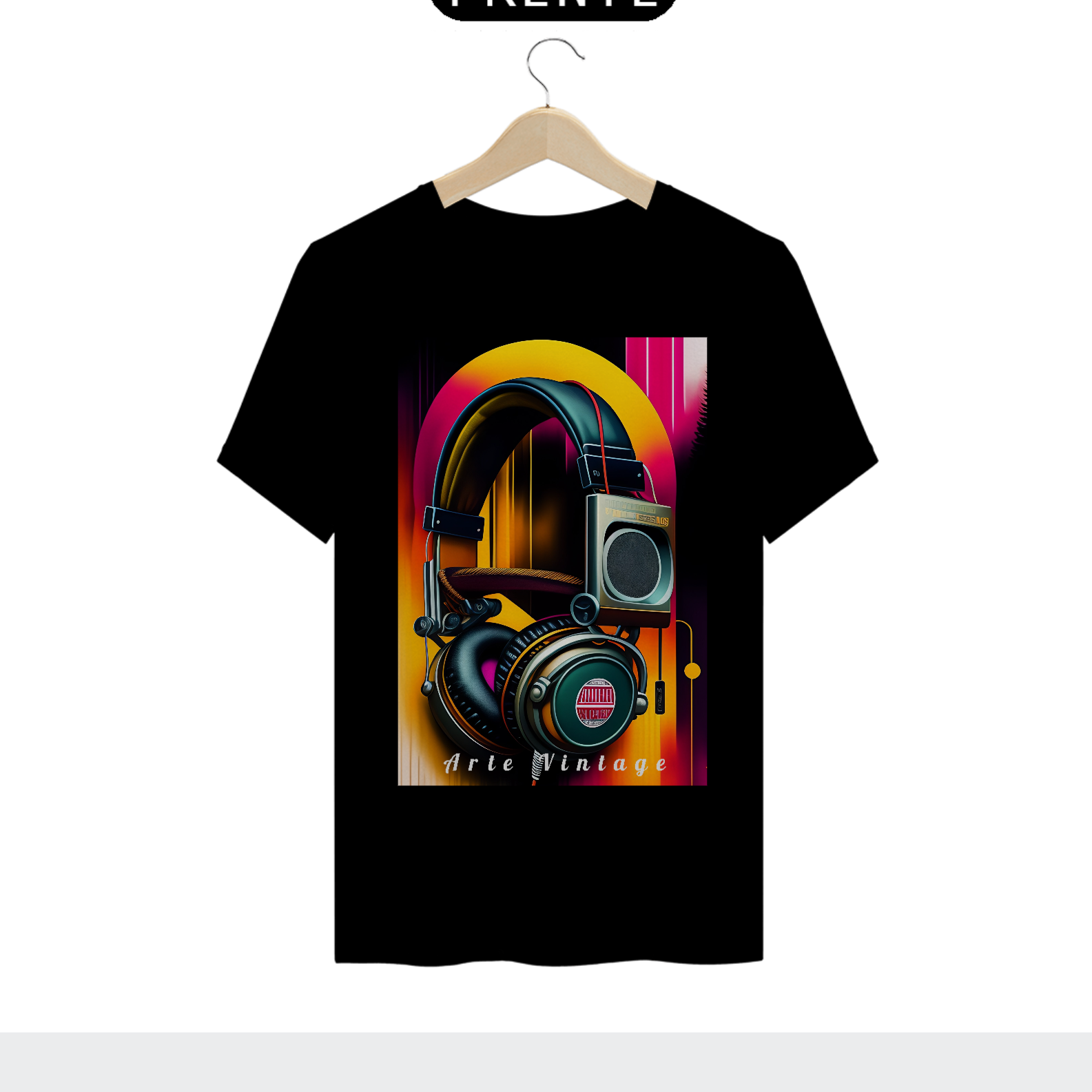 Nome do produto: Camiseta Fone de Ouvido